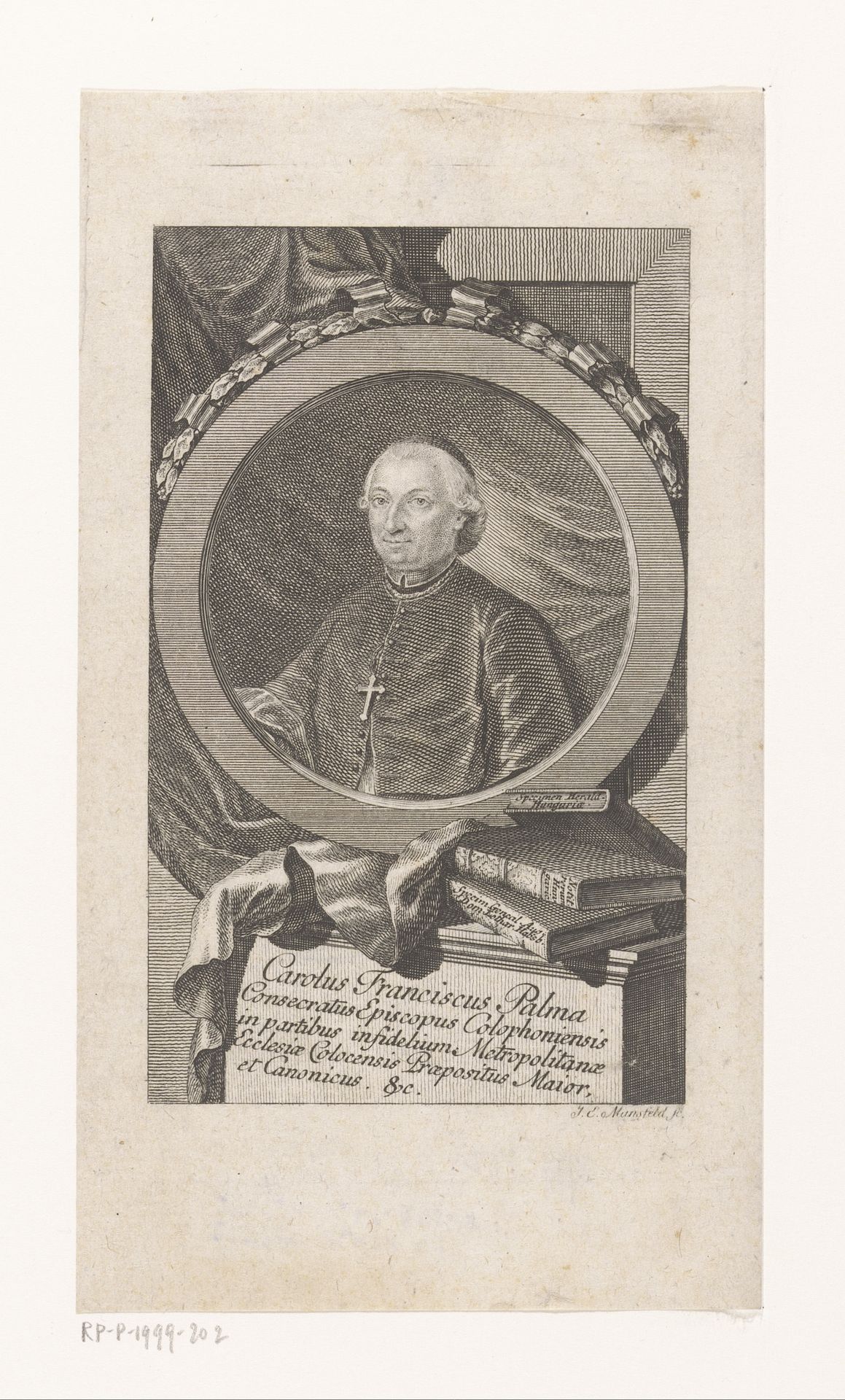 Portret van Károly Ferenc Palma by Johann Ernst Mansfeld