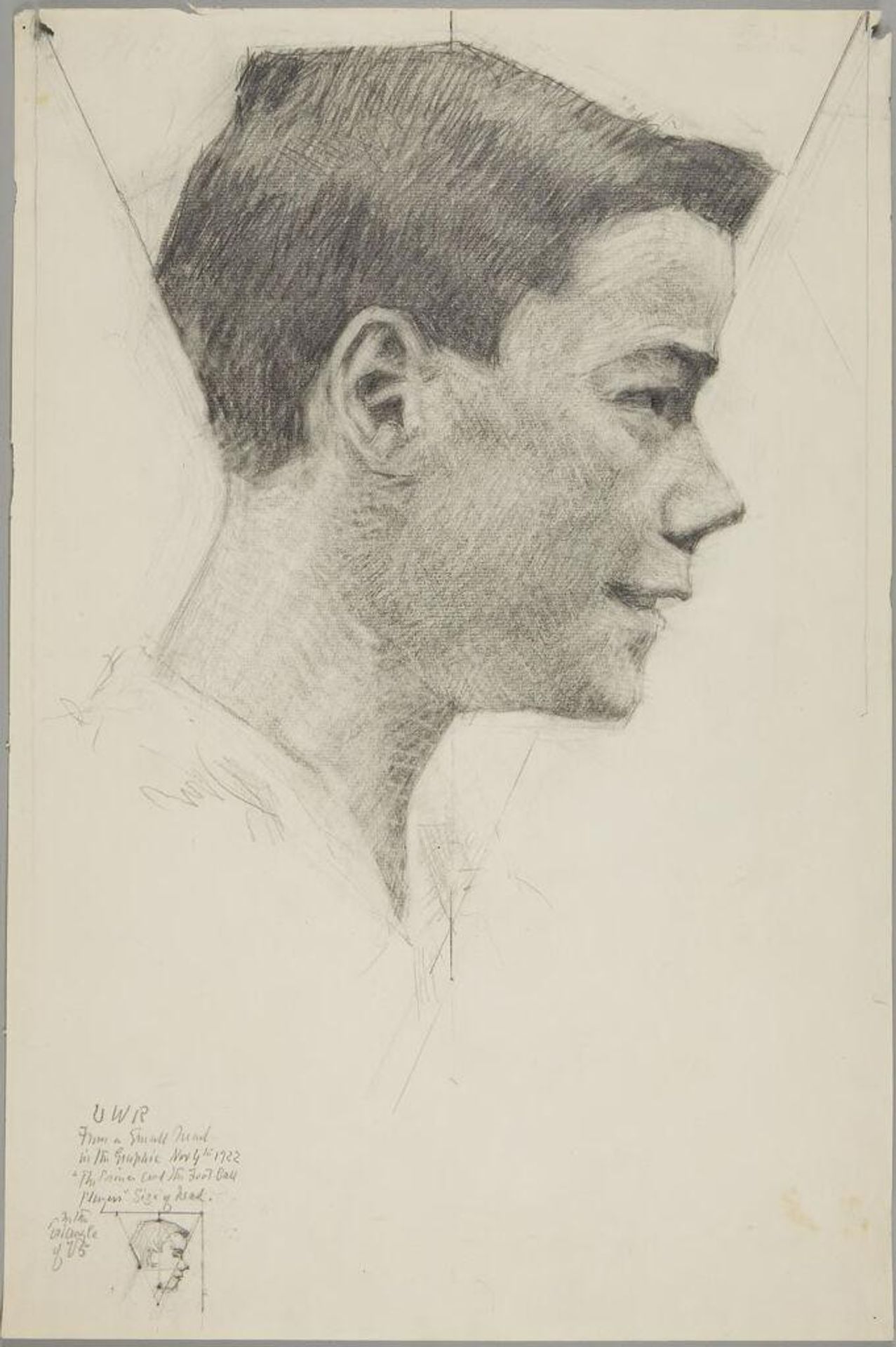 Male Head in Profile by Denman Waldo Ross