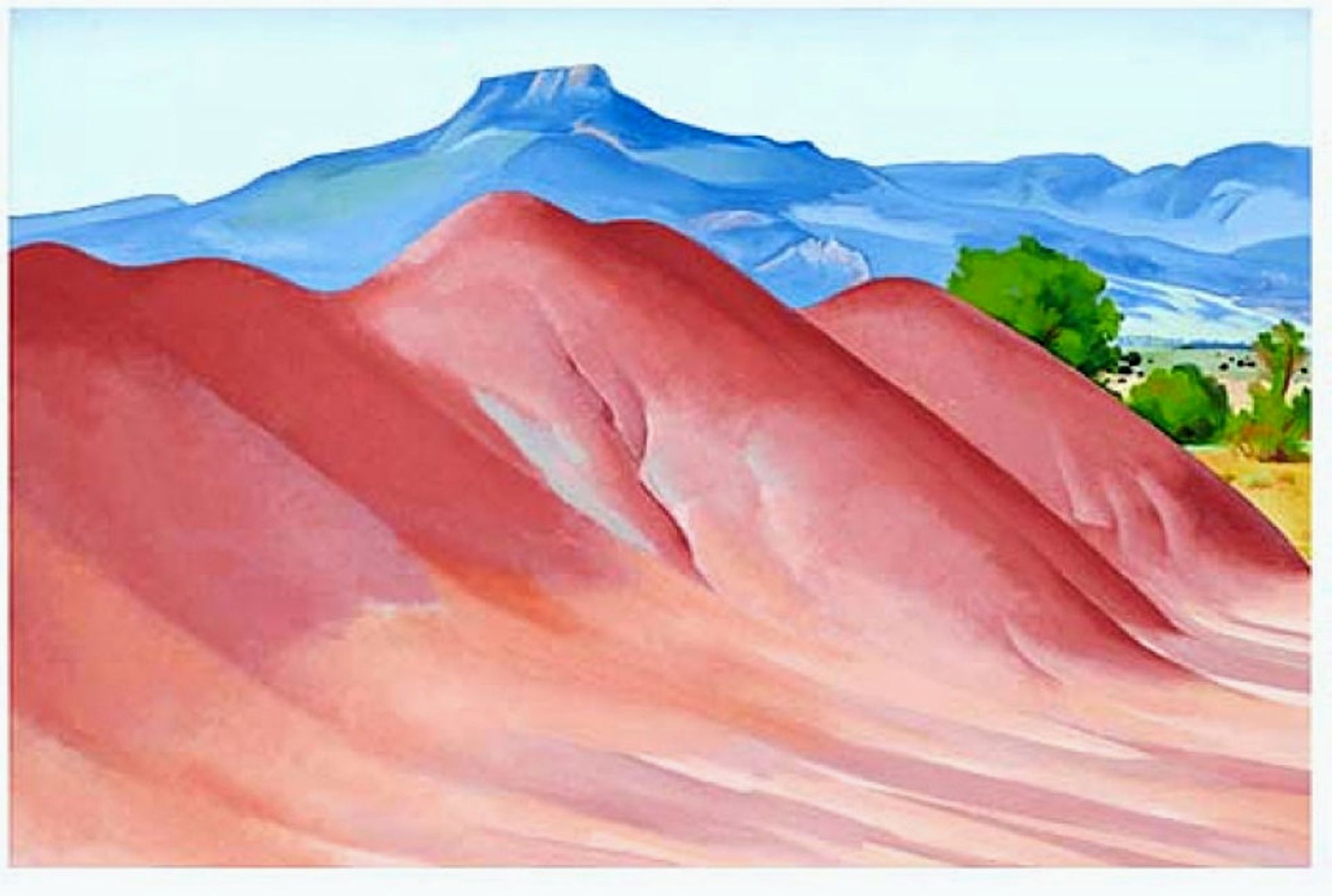 Red Hills and Pedernal by Georgia O'Keeffe