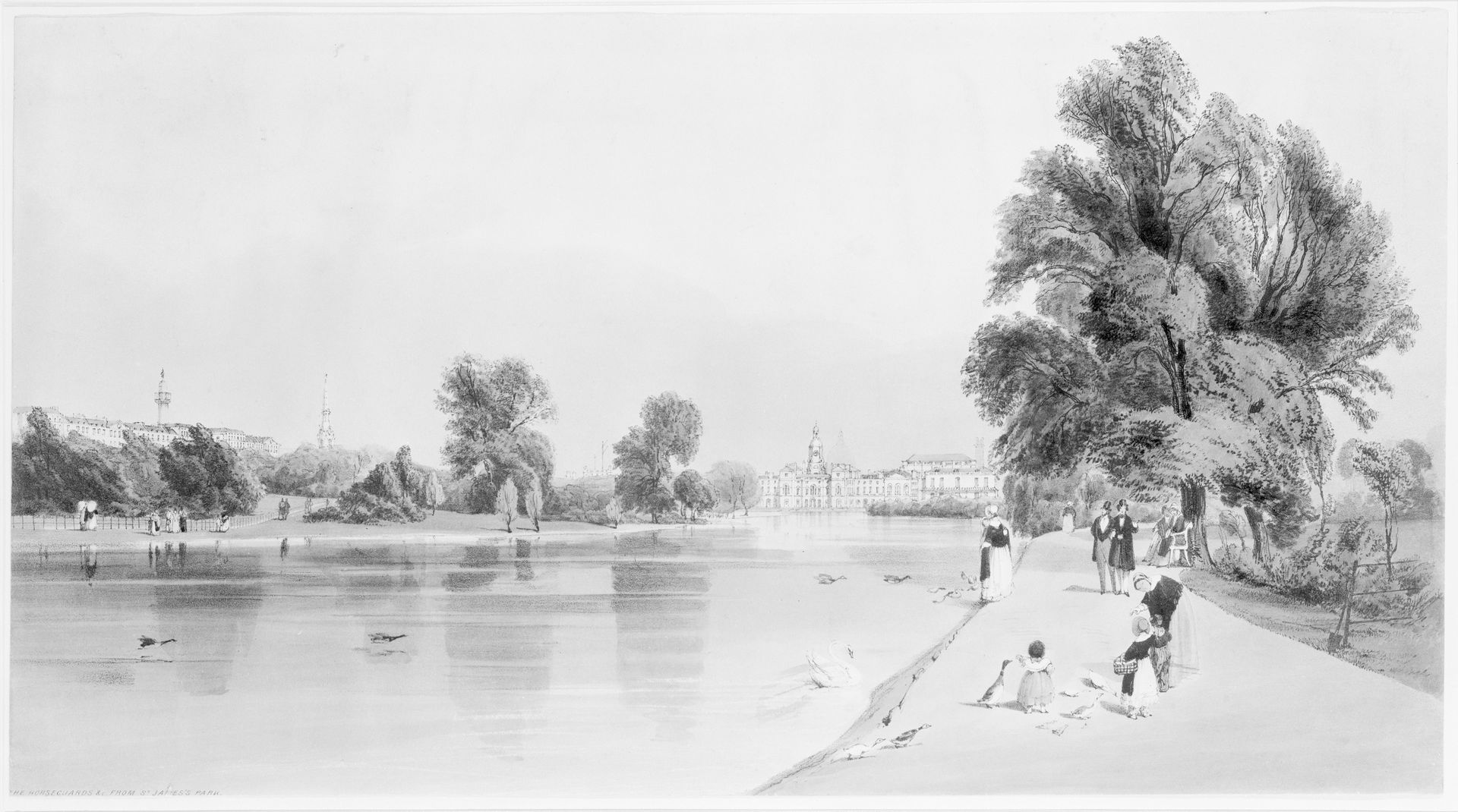 The Horse Guards &c. from St. James's Park by Thomas Shotter Boys