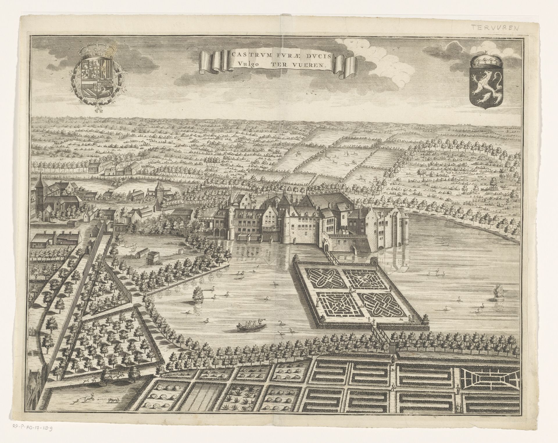 Gezicht op het Kasteel van Tervuren by Anonymous