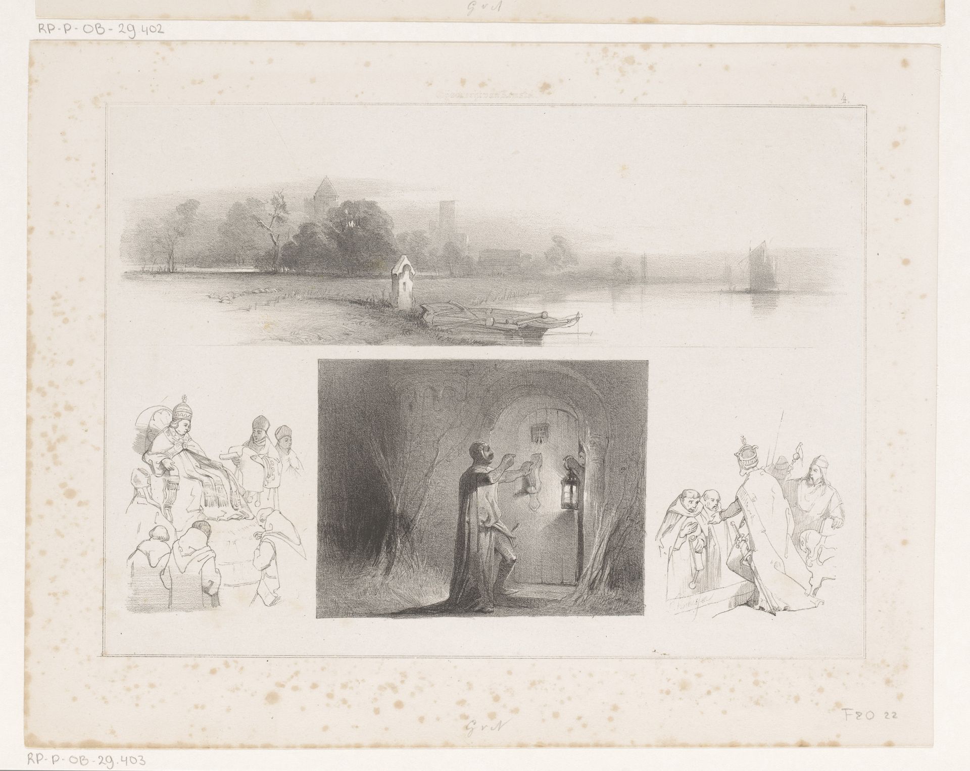 Ridder voor geopende deur by Charles Rochussen