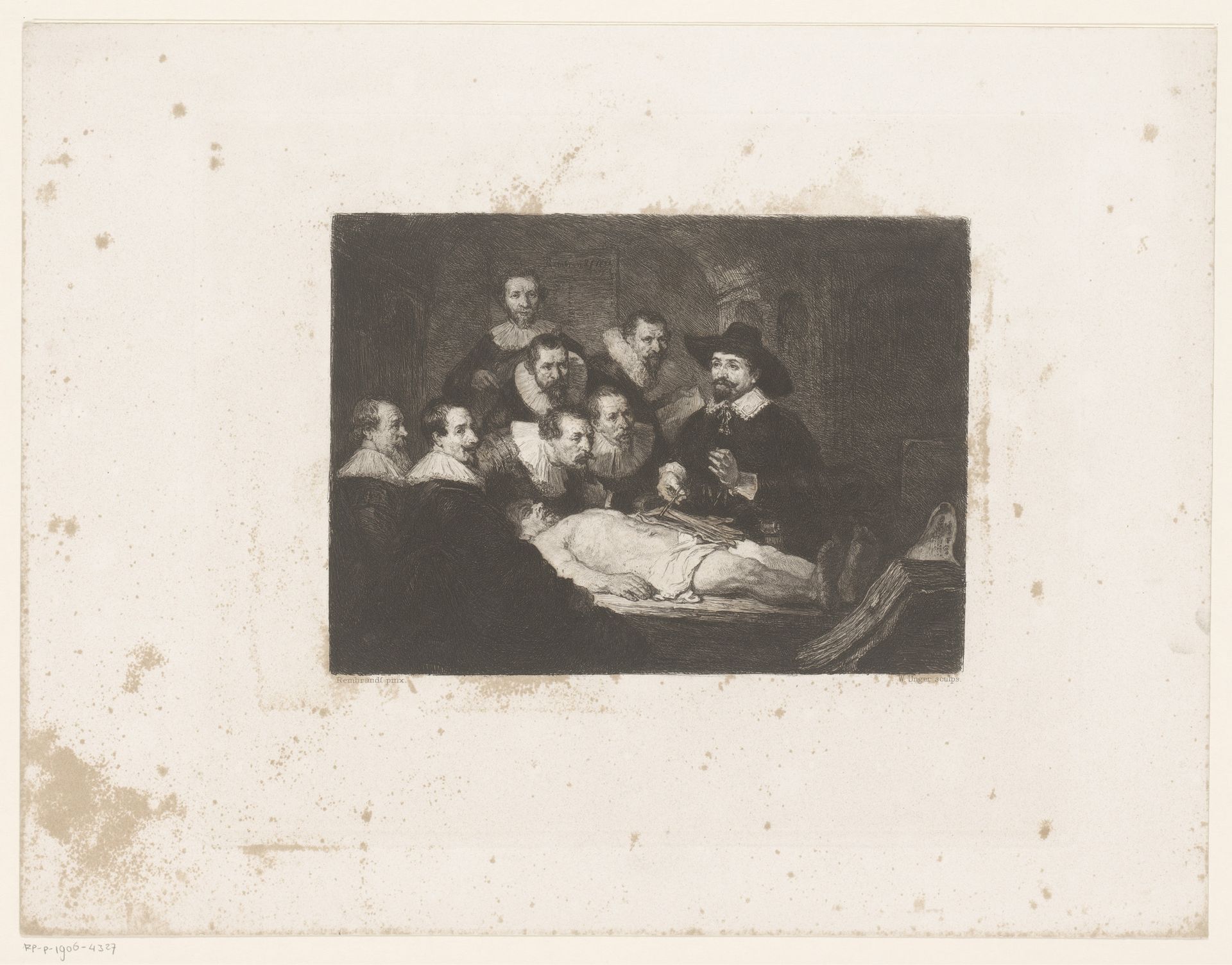 Anatomische les van Nicolaes Tulp by William Unger