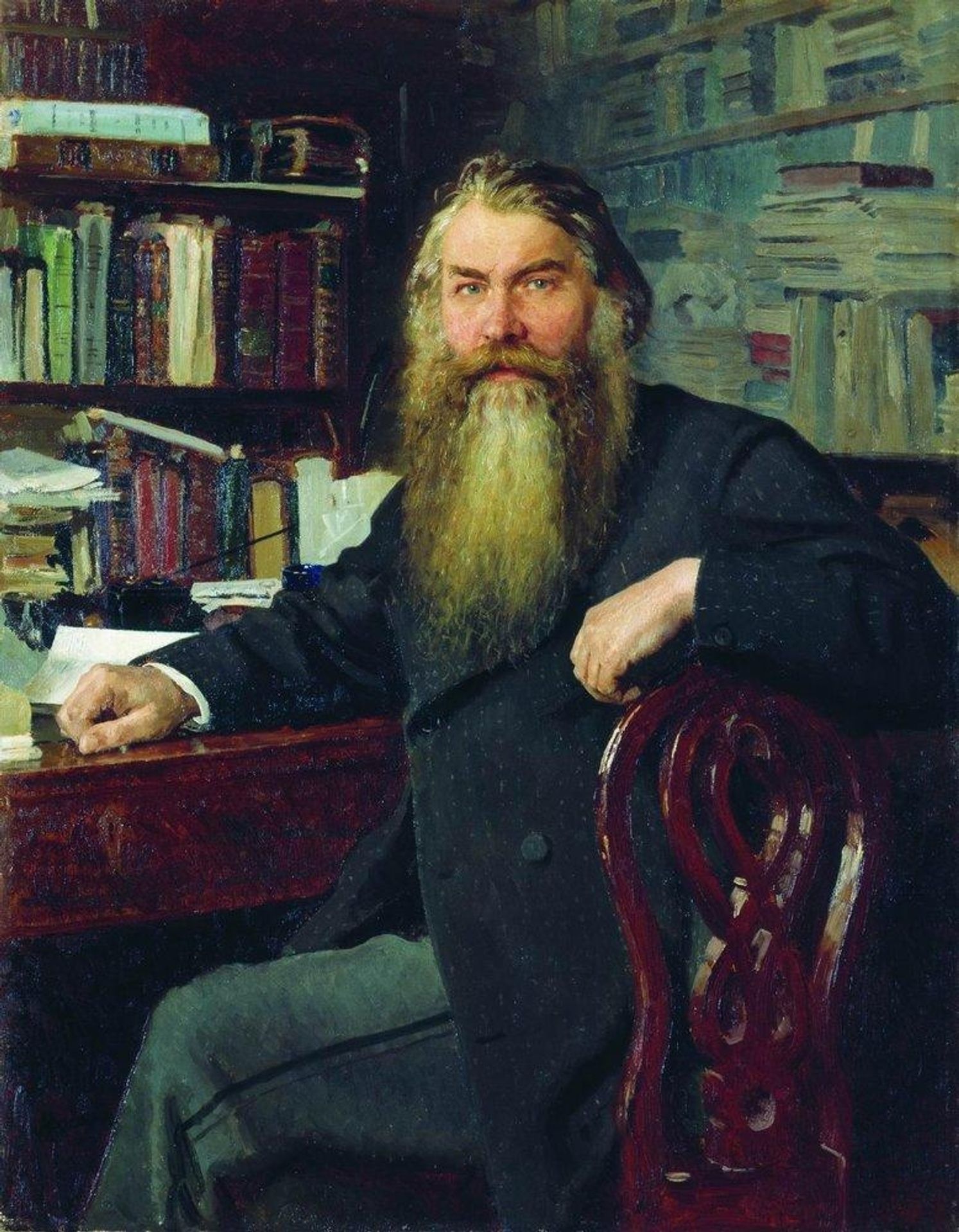 Portrait of the historian and archaeologist Ivan Egorovich Zabelin by Ilya Repin