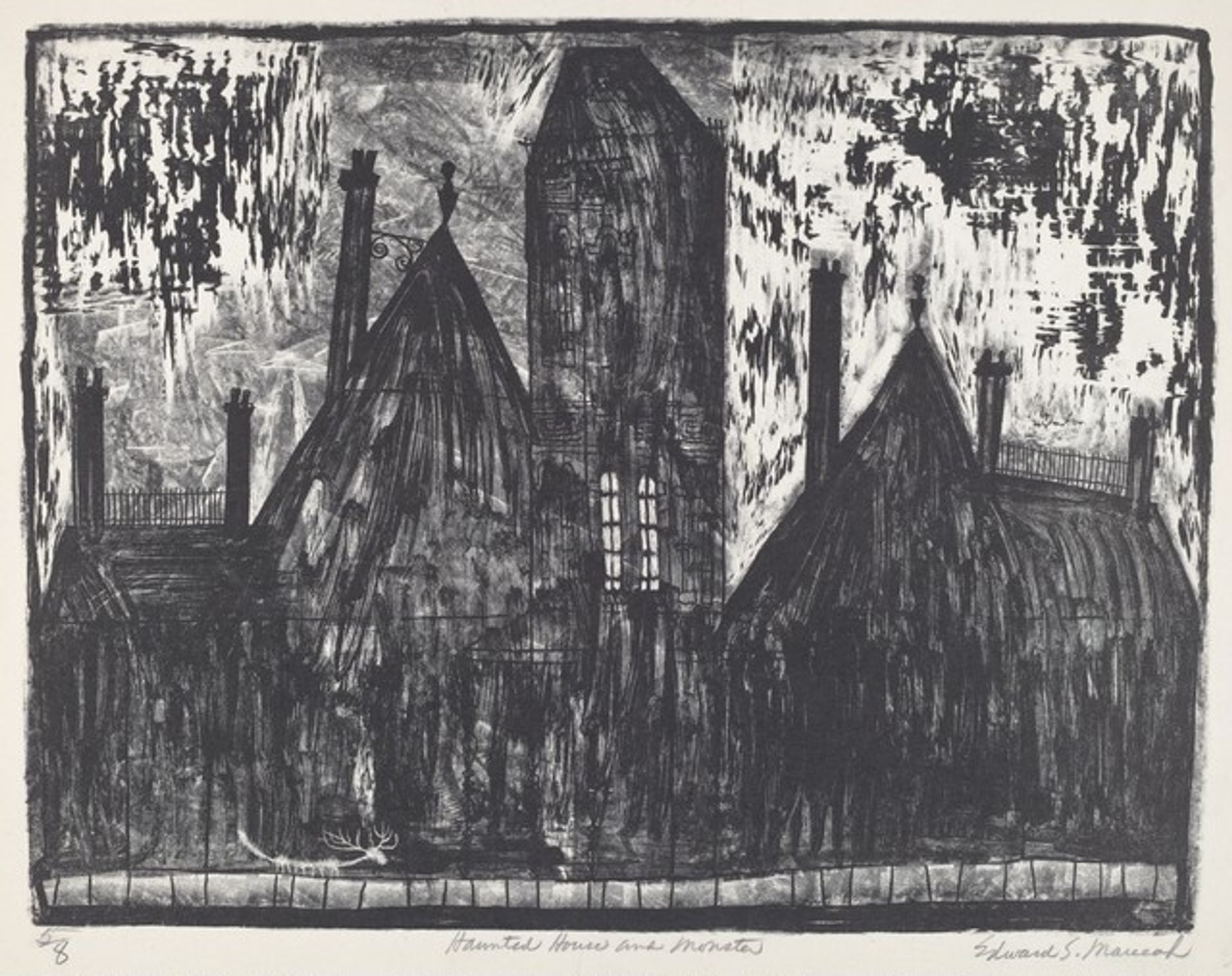 Haunted House and Monster by Edward S. Marecak
