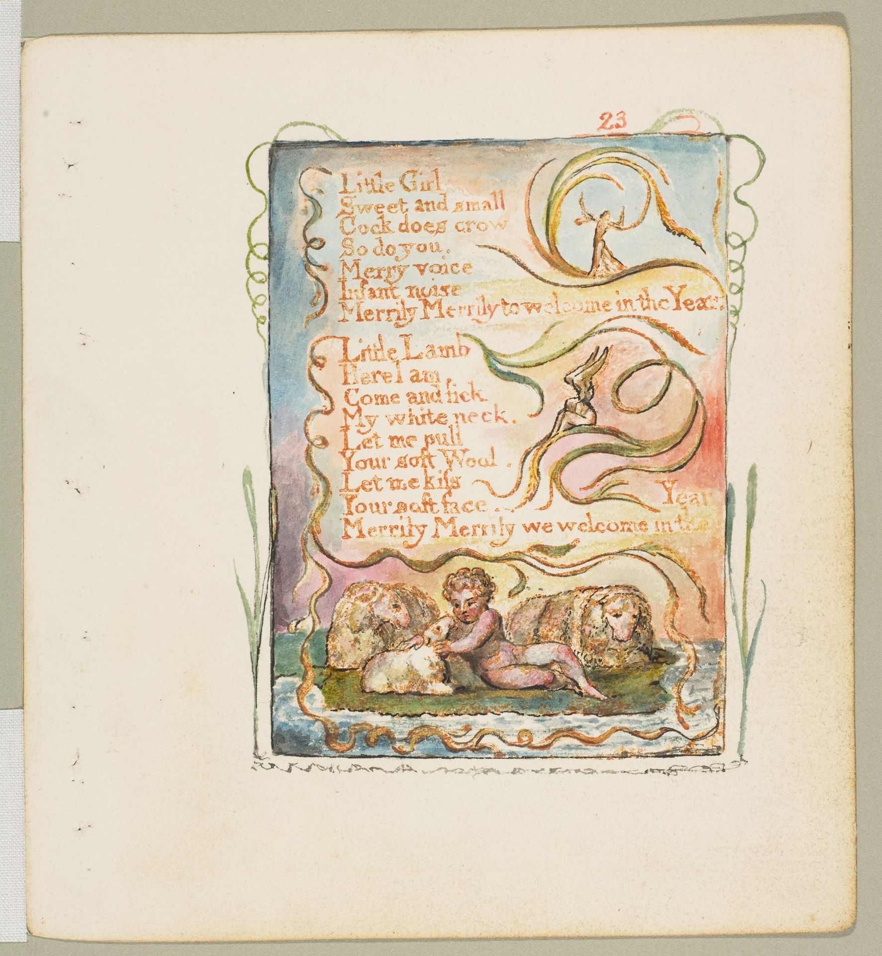 Songs of Innocence: Spring (second plate) by William Blake