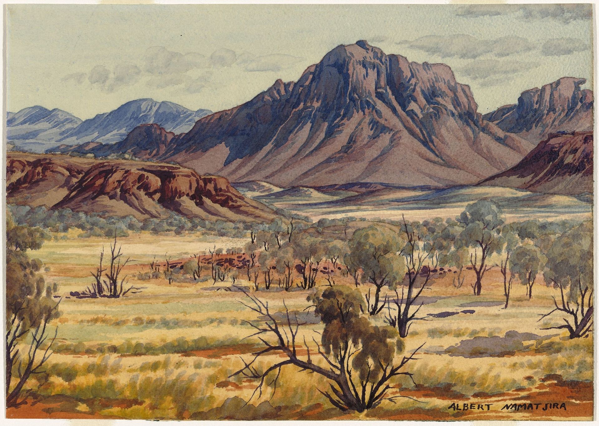 Mount Sonder, MacDonnell Ranges by Albert Namatjira