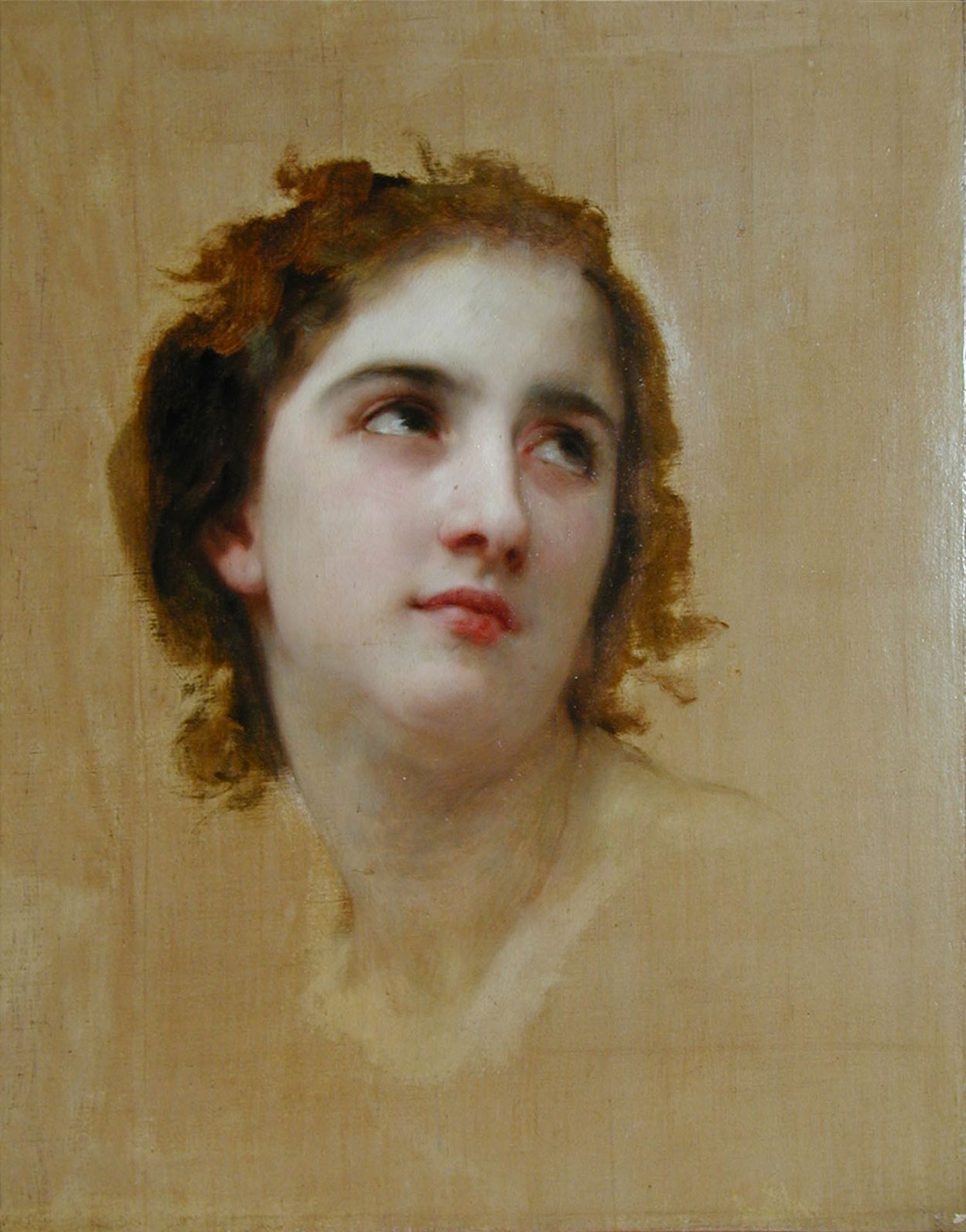 Sketch of a Young Woman by William Bouguereau