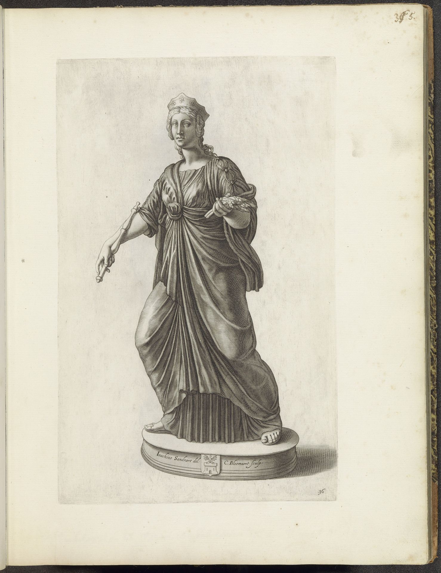 Standbeeld van Ceres als koningin by Cornelis Bloemaert