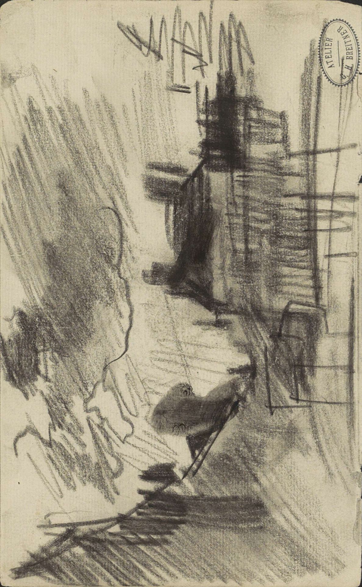 Stadsgezicht, mogelijk in Amsterdam by George Hendrik Breitner