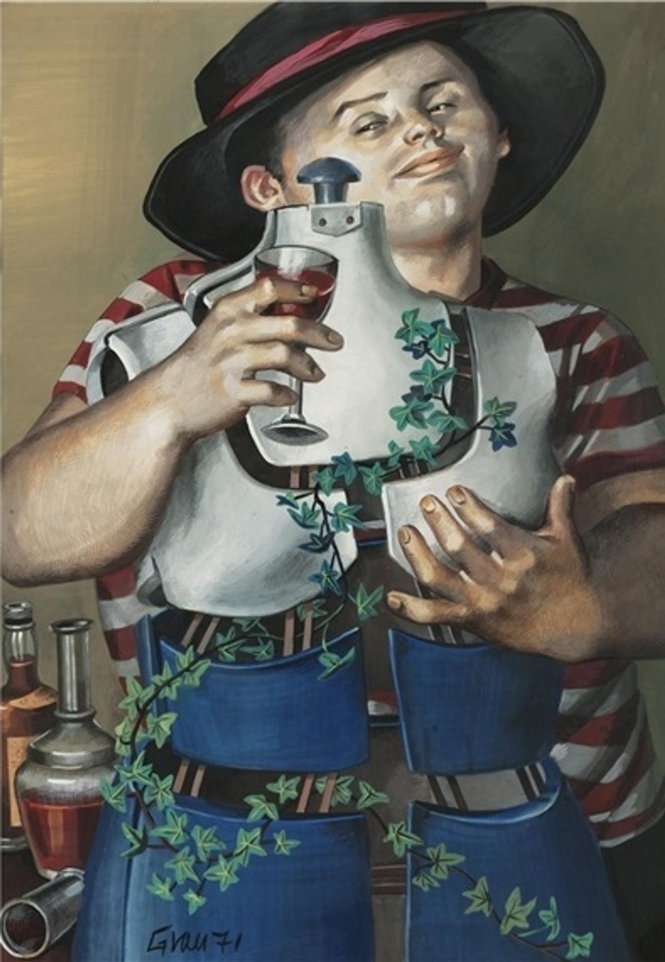 Hombre con Maniquí by Enrique Grau