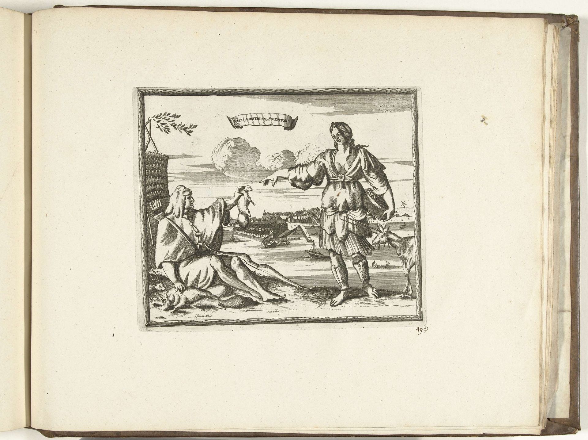 Inwoners van Nieuw Amsterdam, 1726 by Carel Allard