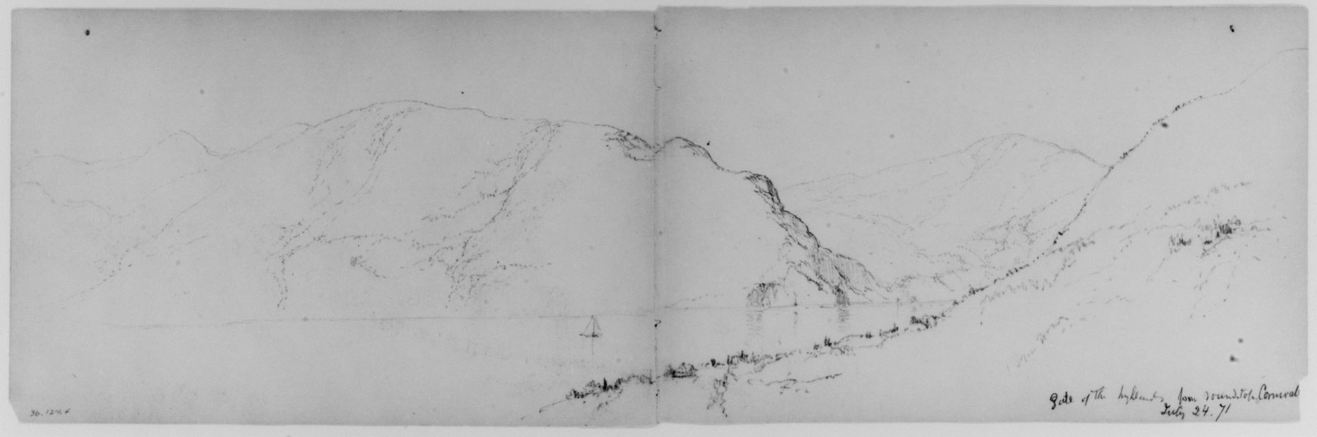 Gate of the Highlands, Cornwall, 1871 (from Sketchbook) by Daniel Huntington