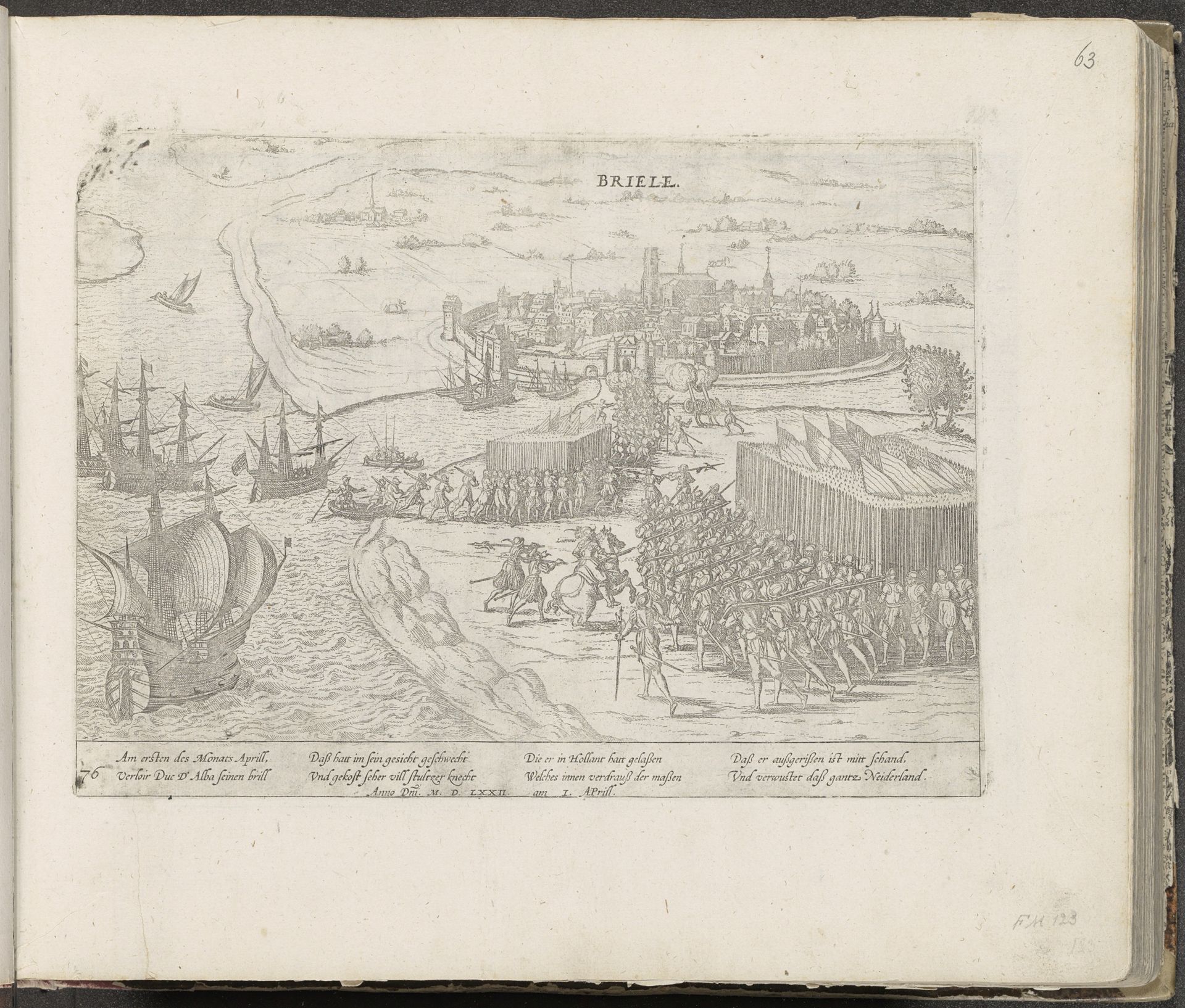 Watergeuzen nemen Den Briel in, 1572 by Frans Hogenberg