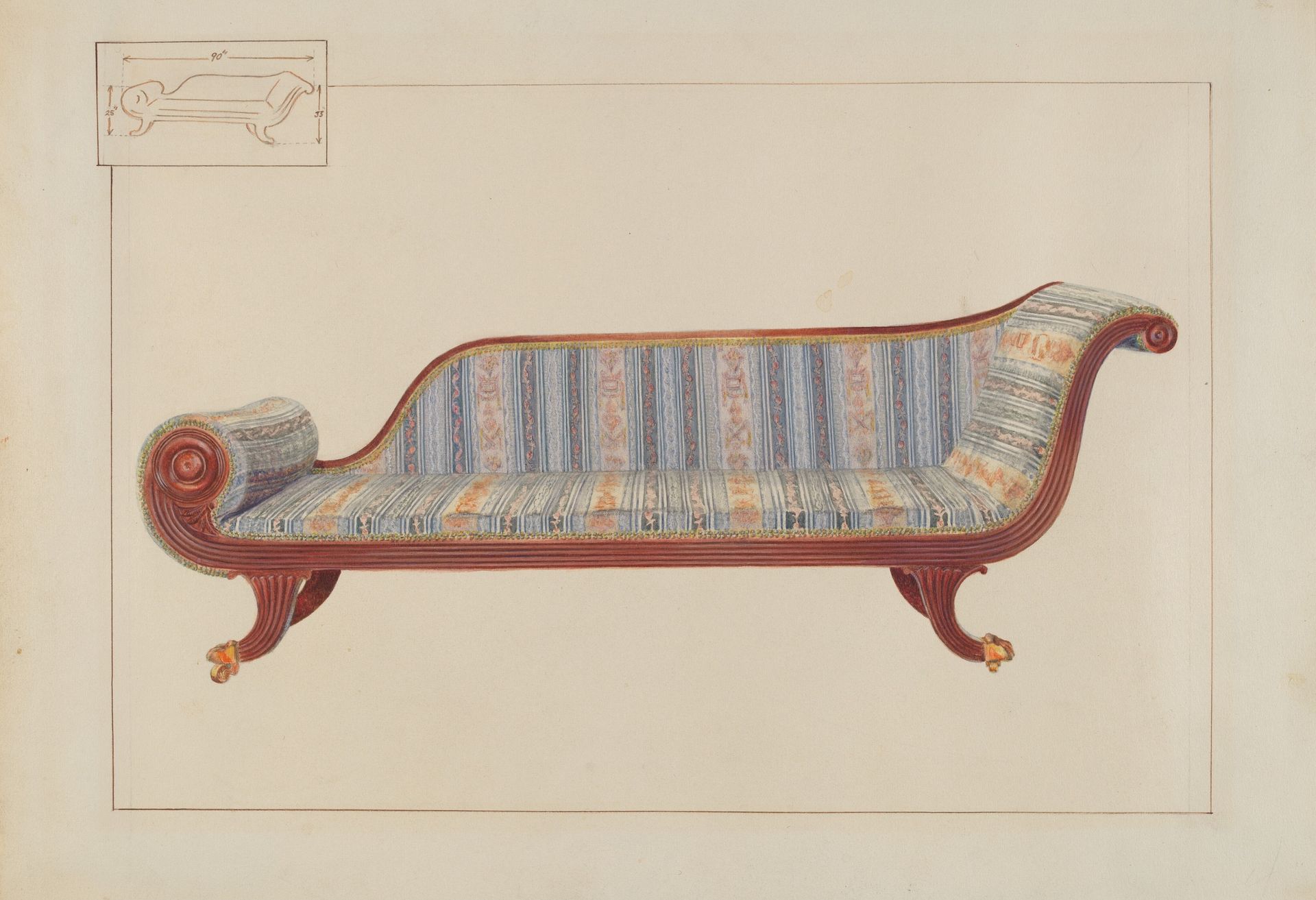 Duncan Phyfe Sofa by Edward L. Loper