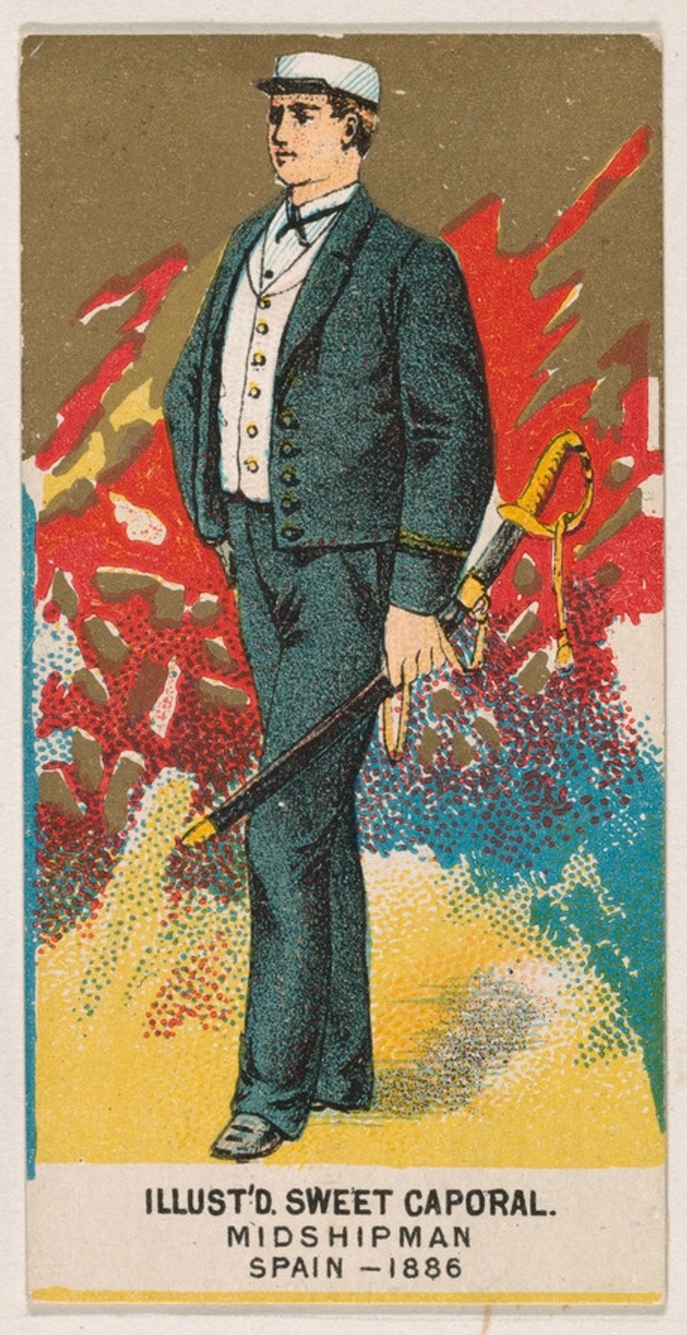 Midshipman, Spain, 1886, from the Military Series (N224) issued by Kinney Tobacco Company to promote Sweet Caporal Cigarettes by Kinney Brothers Tobacco Company