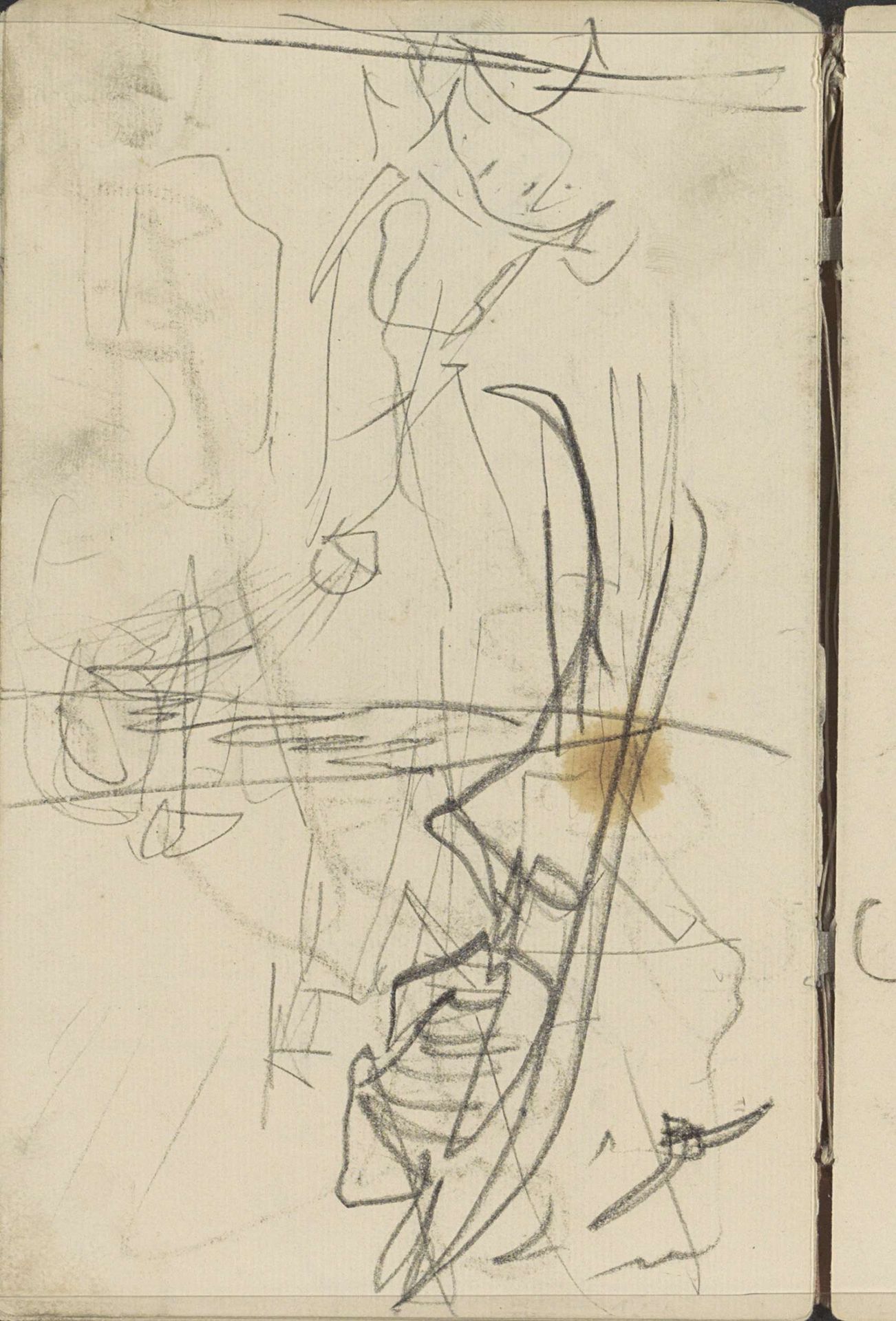 Studieblad, onder andere met figuren by George Hendrik Breitner