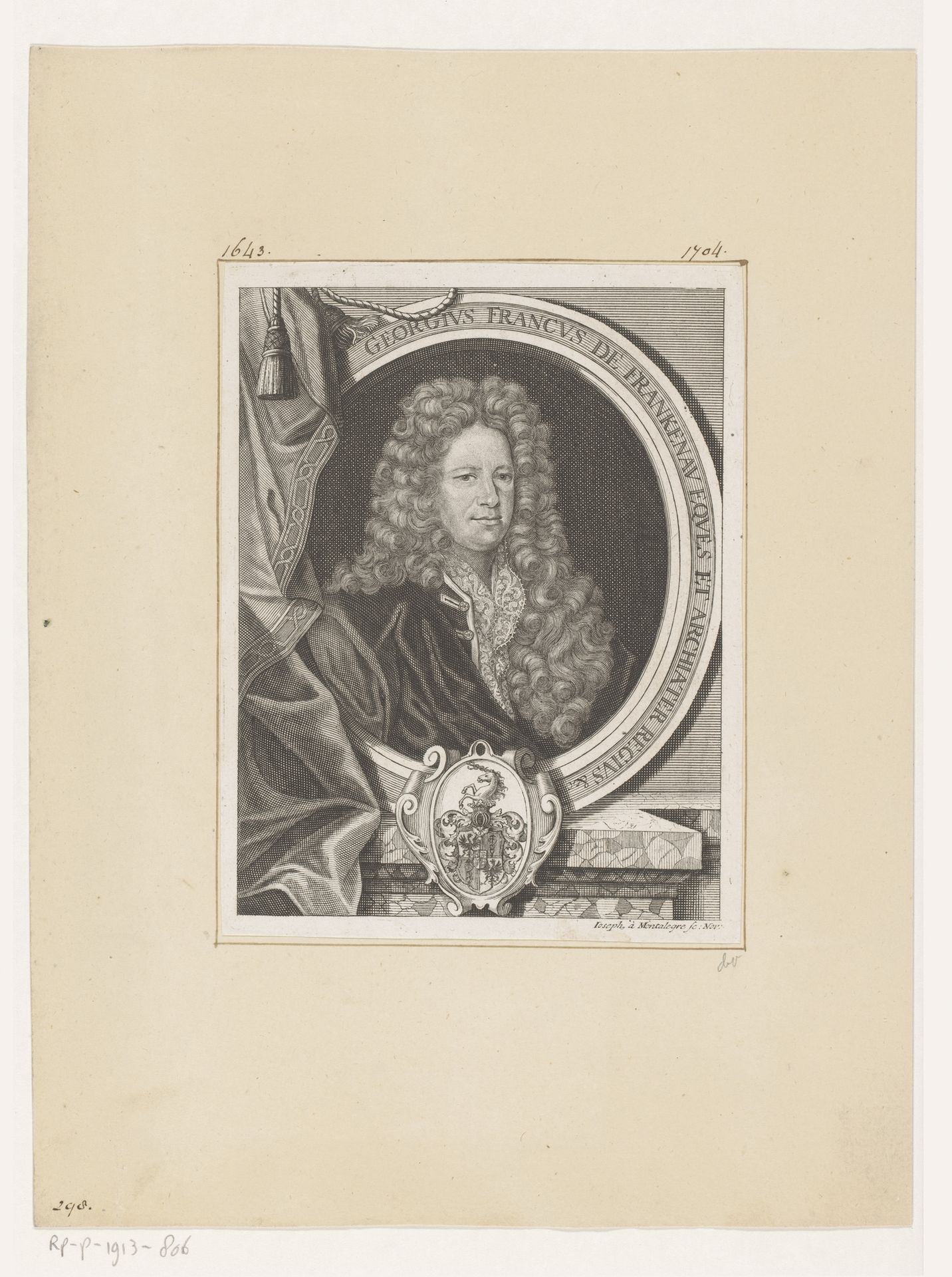 Portret van Georg Franck von Franckenau (I) by Joseph de Montalegre