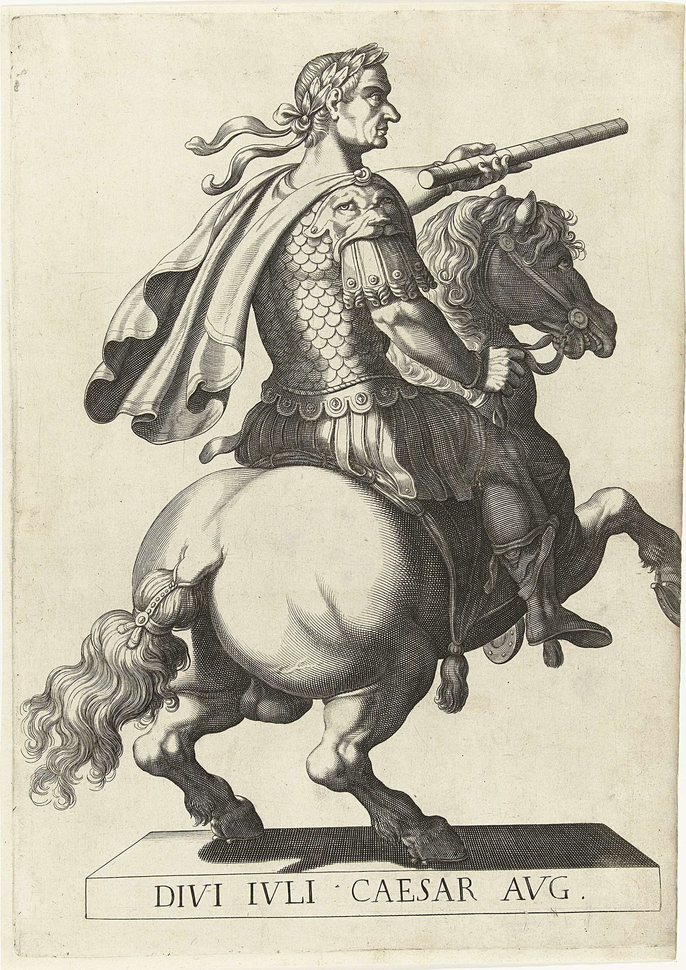 Ruiterportret van keizer Julius Caesar by Laurens Eillarts