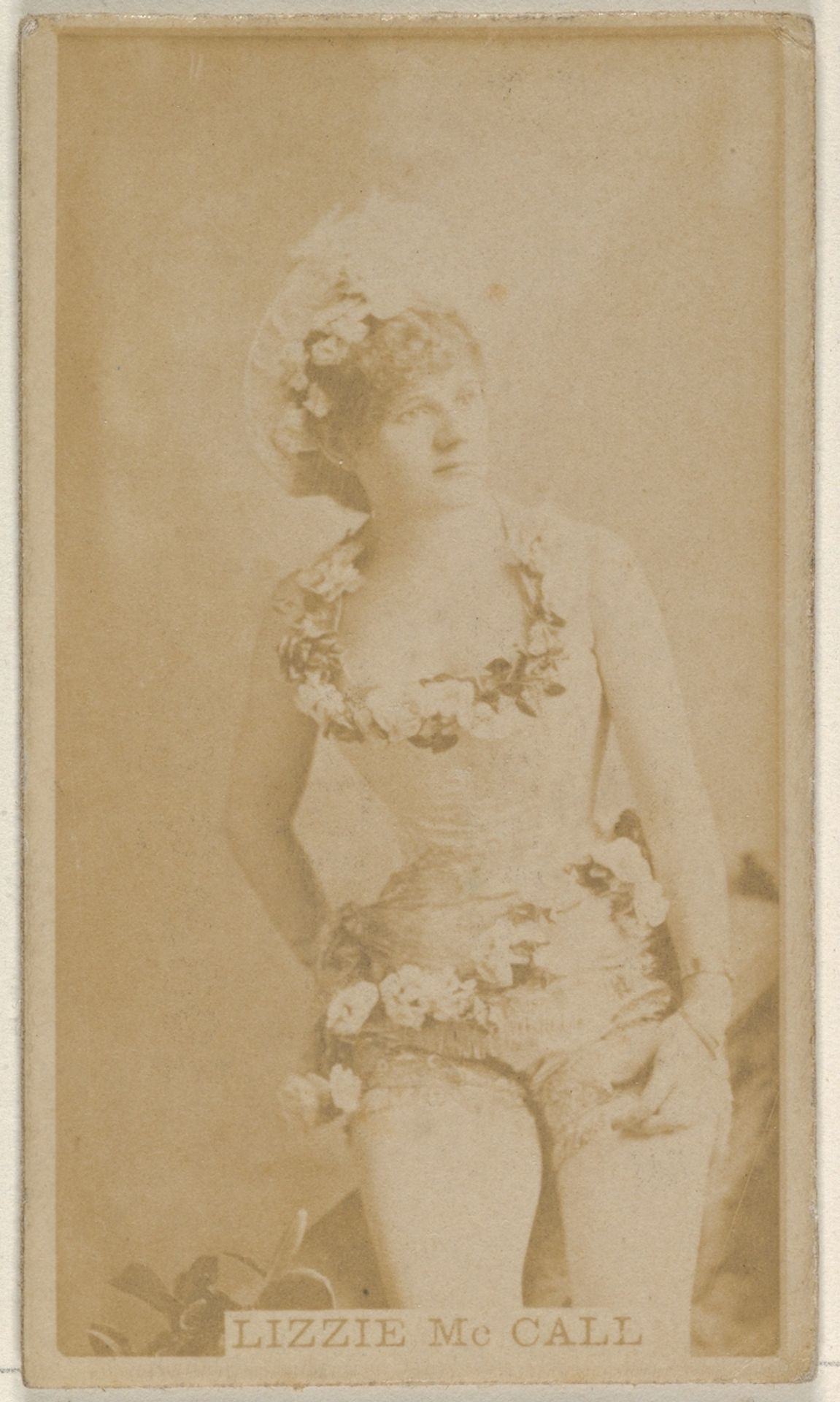 Lizzie McCall, from the Actors and Actresses series (N45, Type 8) for Virginia Brights Cigarettes by Allen & Ginter