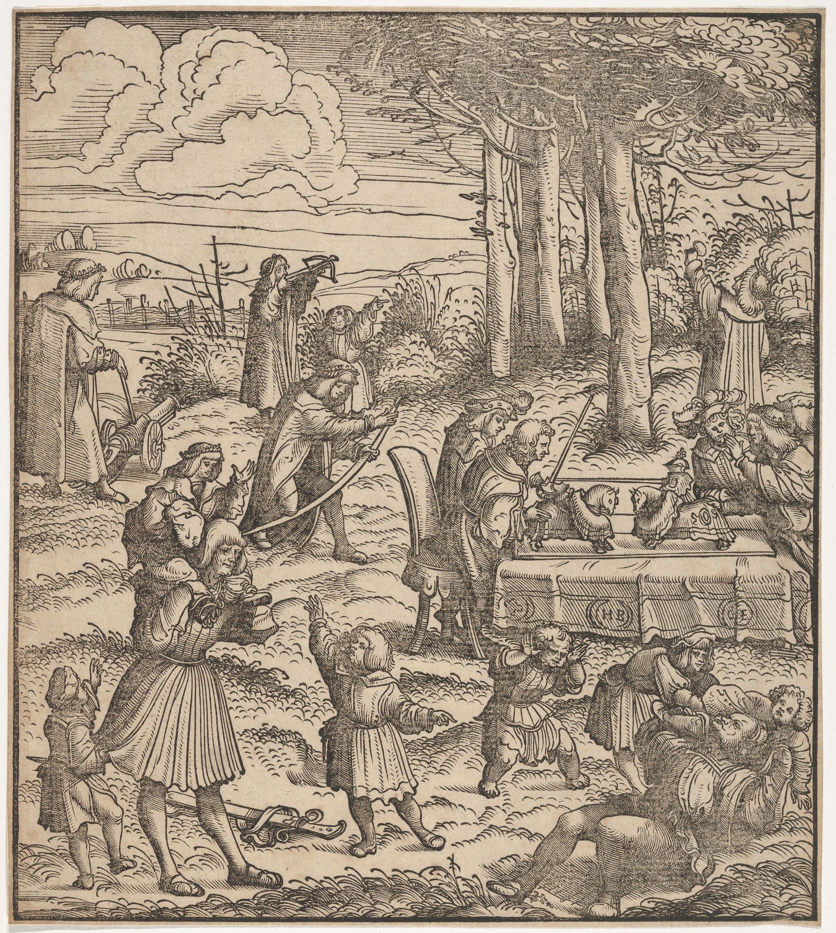 The White King as Child Playing with Other Children, from Der Weisskunig by Hans Burgkmair