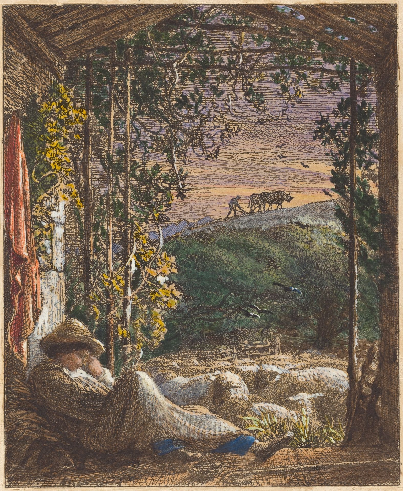 The Sleeping Shepherd; Early Morning by Samuel Palmer