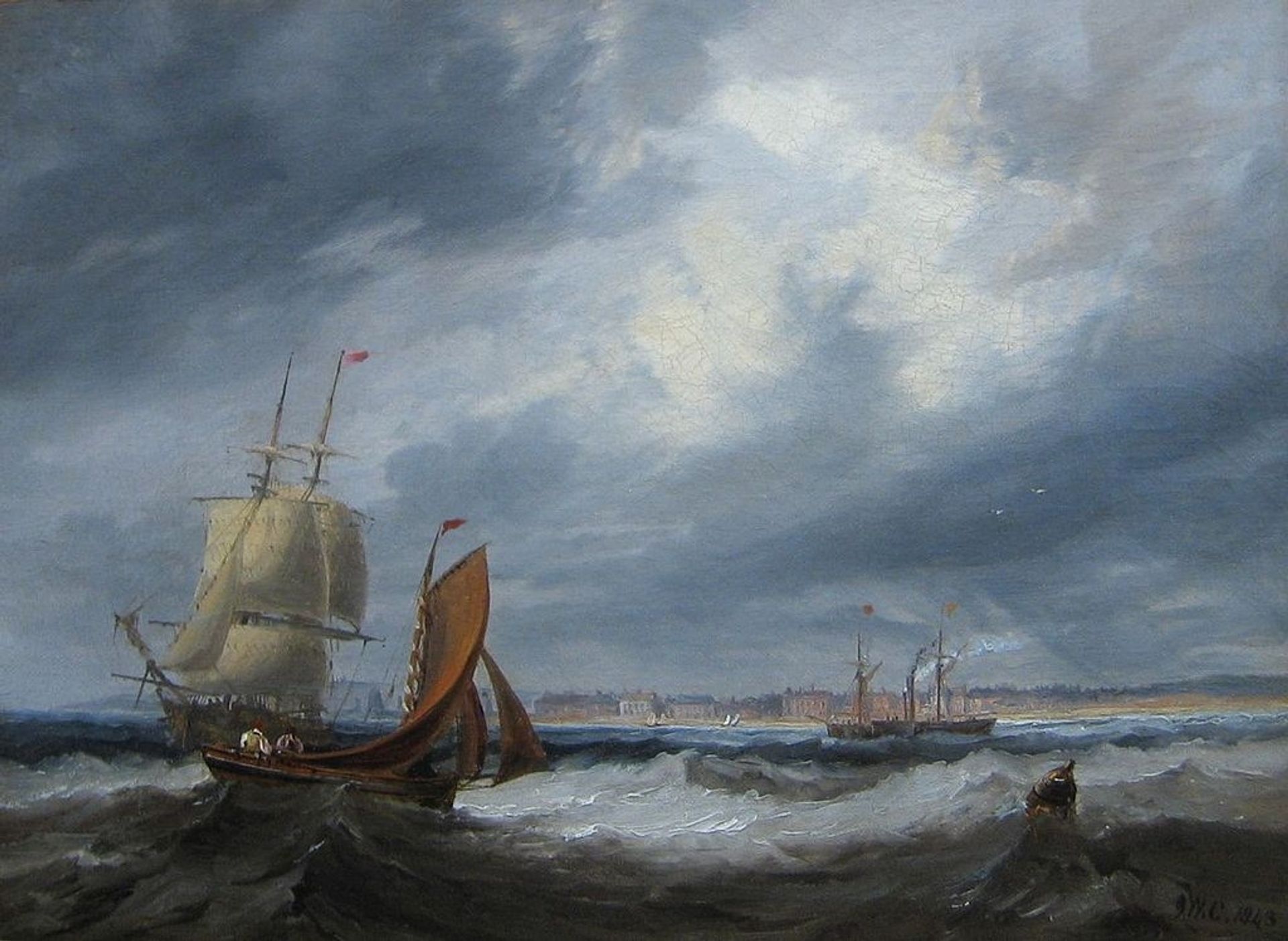Shipping off Seaham by John Wilson Carmichael by John Wilson Carmichael