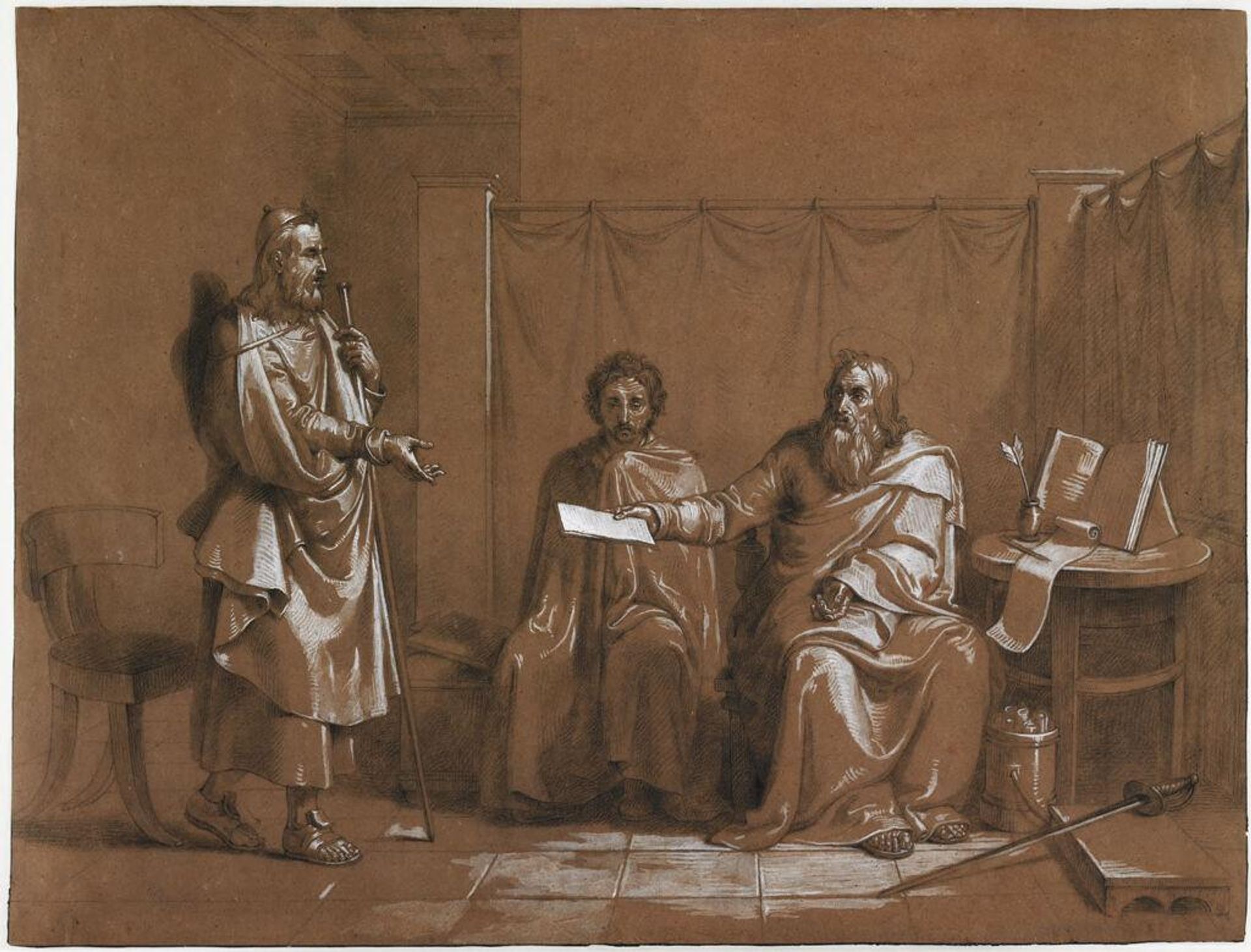 Saint Paul with Onesimo and Filemone by Tommaso Minardi