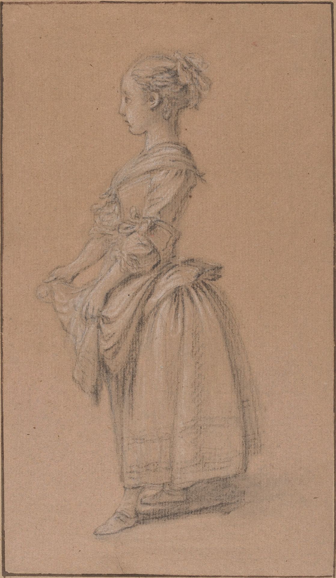 A Girl in Peasant Dress by Jean-François Clermont