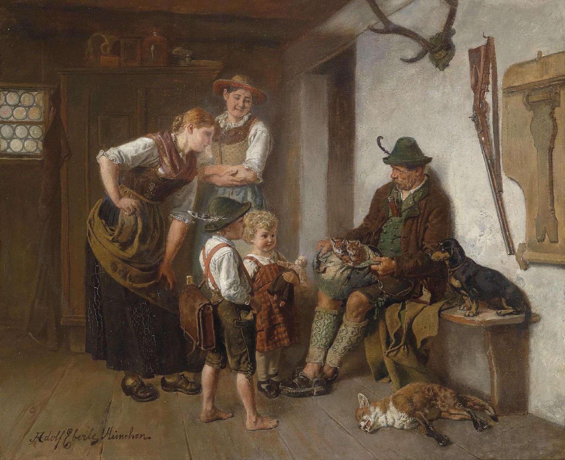Homecoming of the hunter by Adolf Eberle