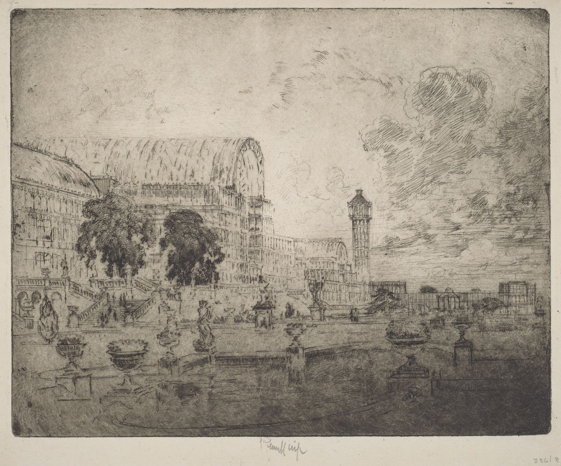 The Crystal Palace by Joseph Pennell