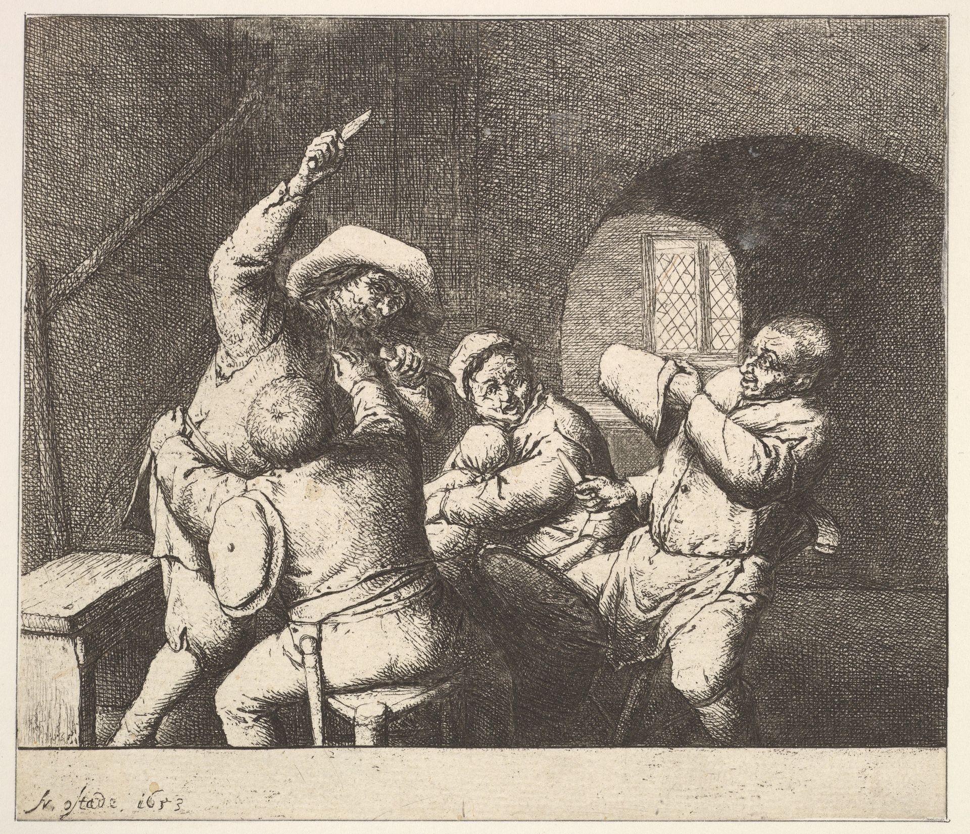 The Knife Thrust by Adriaen van Ostade