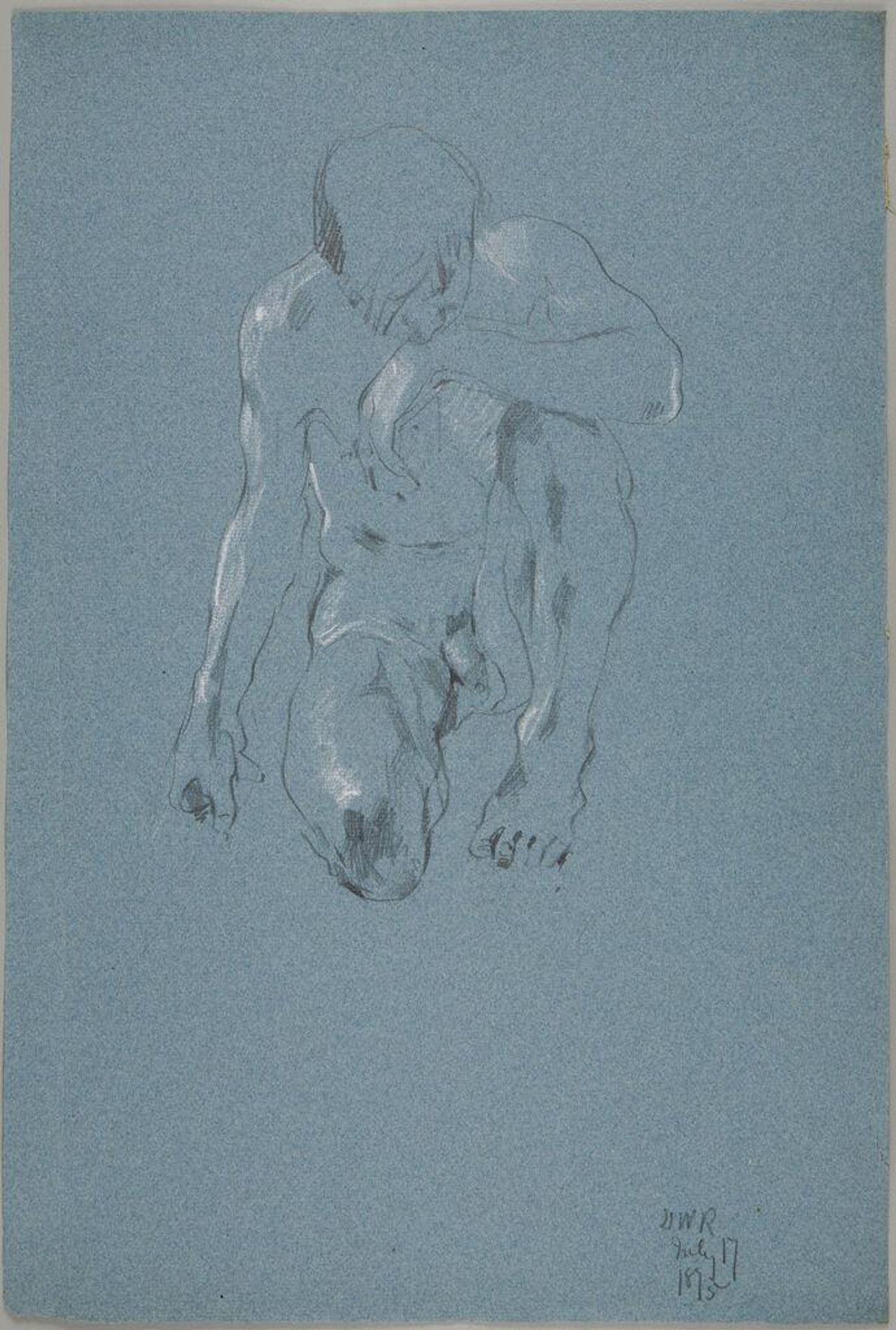 Kneeling Male Nude by Denman Waldo Ross