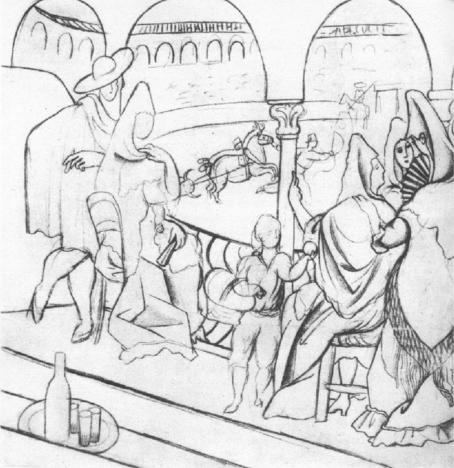 "Tricorne" (study) by Pablo Picasso