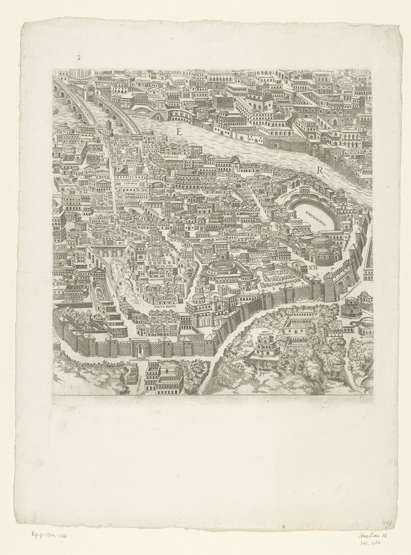 Plattegrond van Rome in de Romeinse tijd (elfde deel) by Anonymous