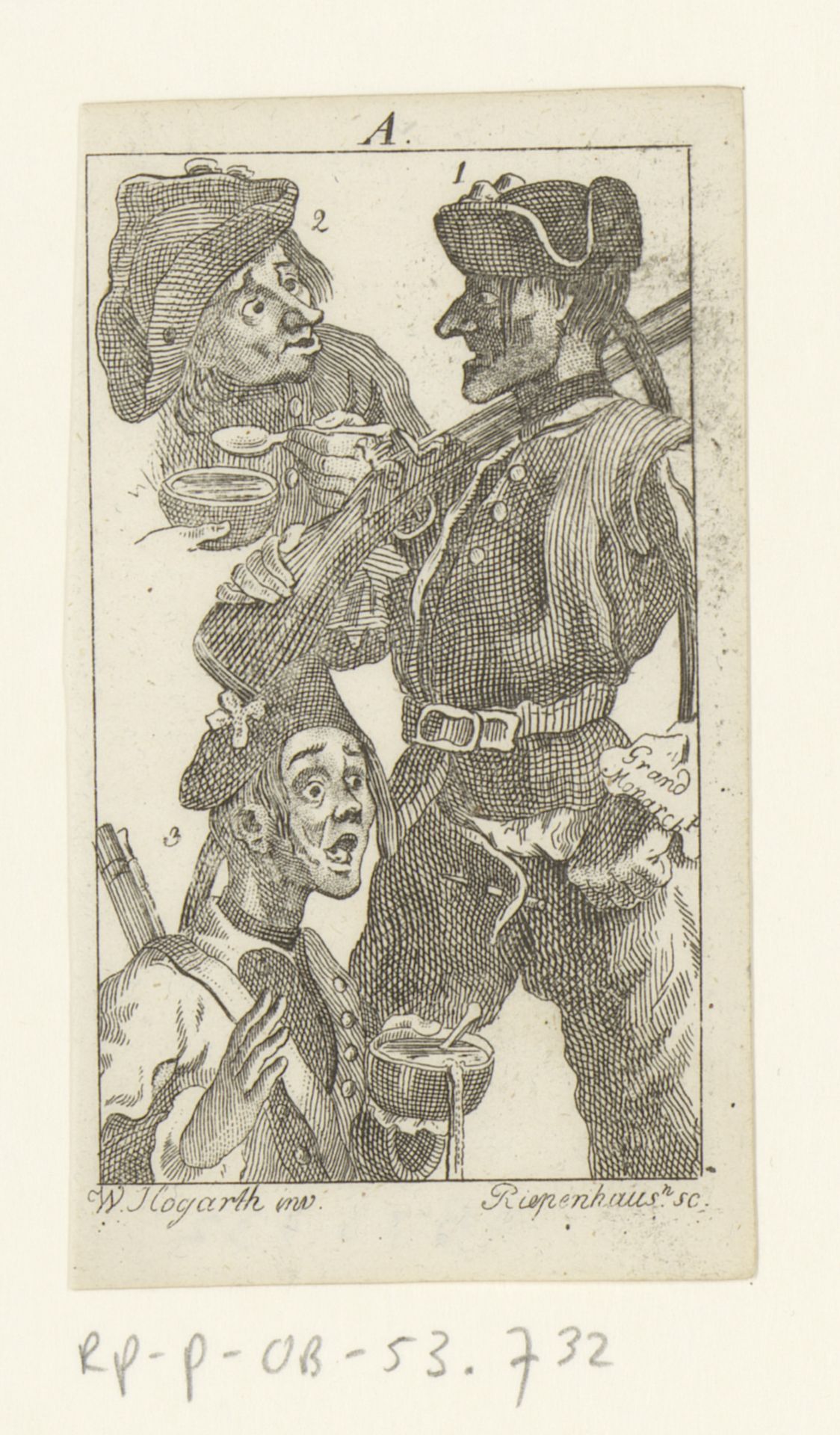 Drie soldaten by Ernst Ludwig Riepenhausen
