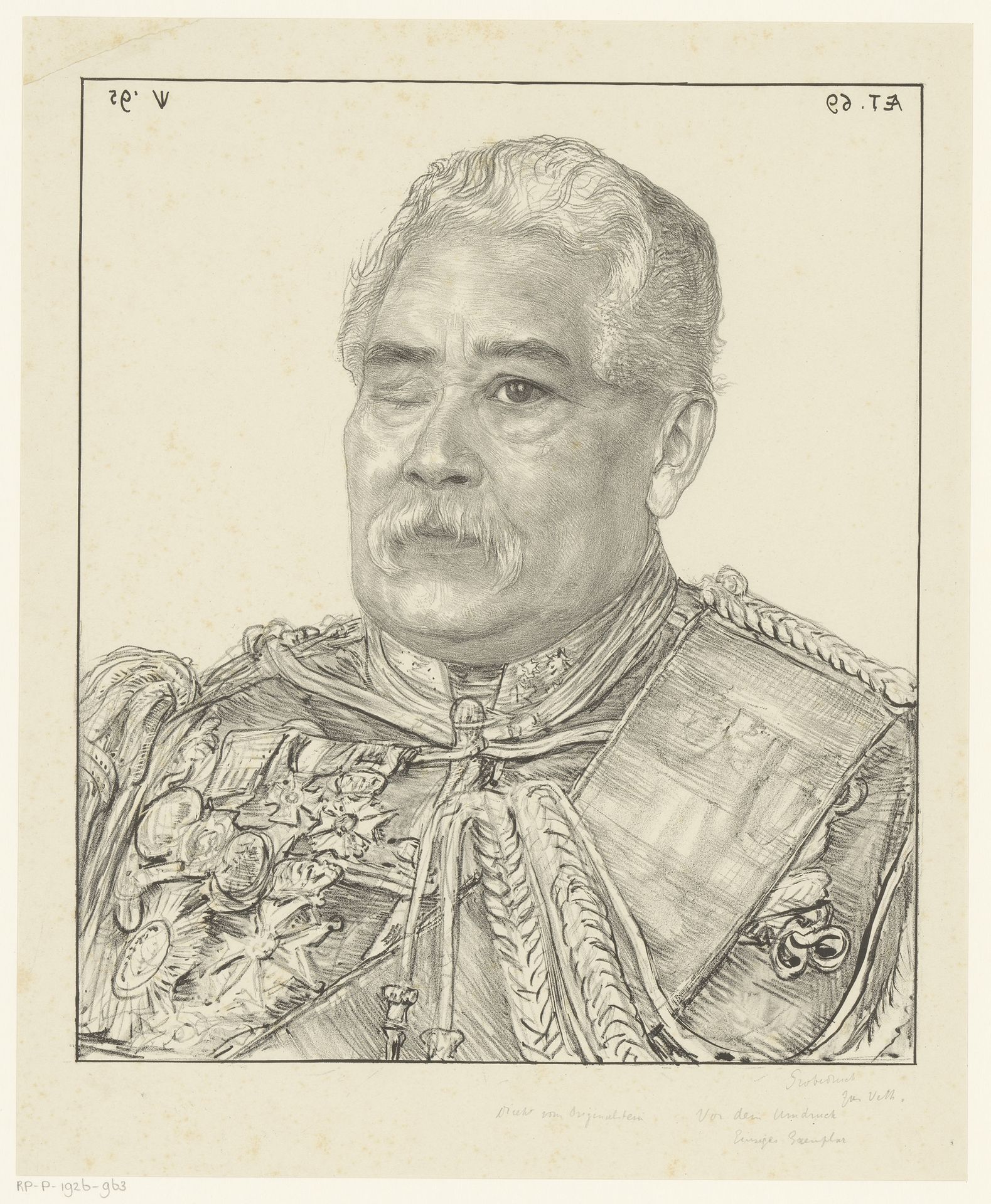 Portret van Karel van der Heijden by Jan Veth