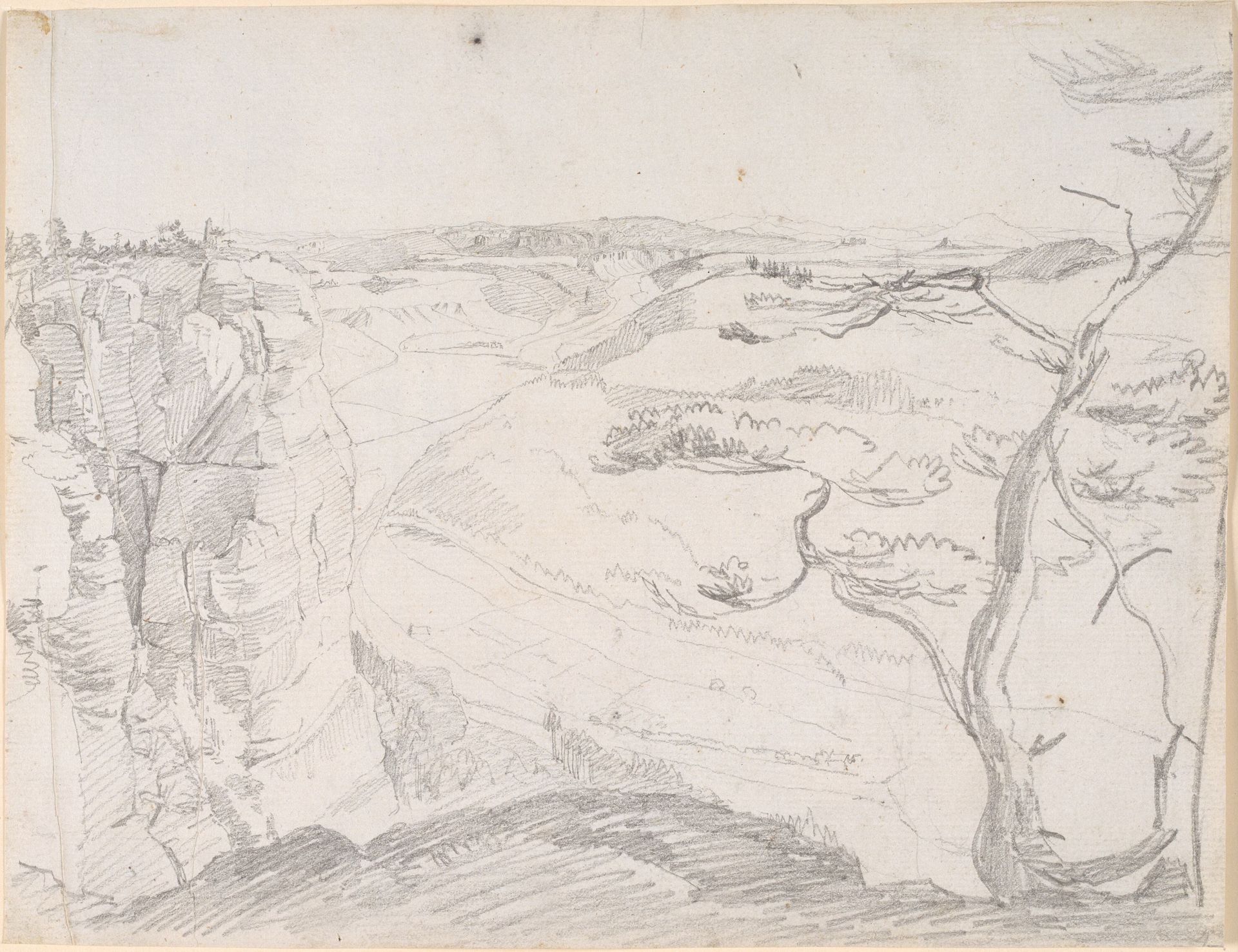Udsigt over Elben fra Lilienstein mod Schandau by Caspar David Friedrich