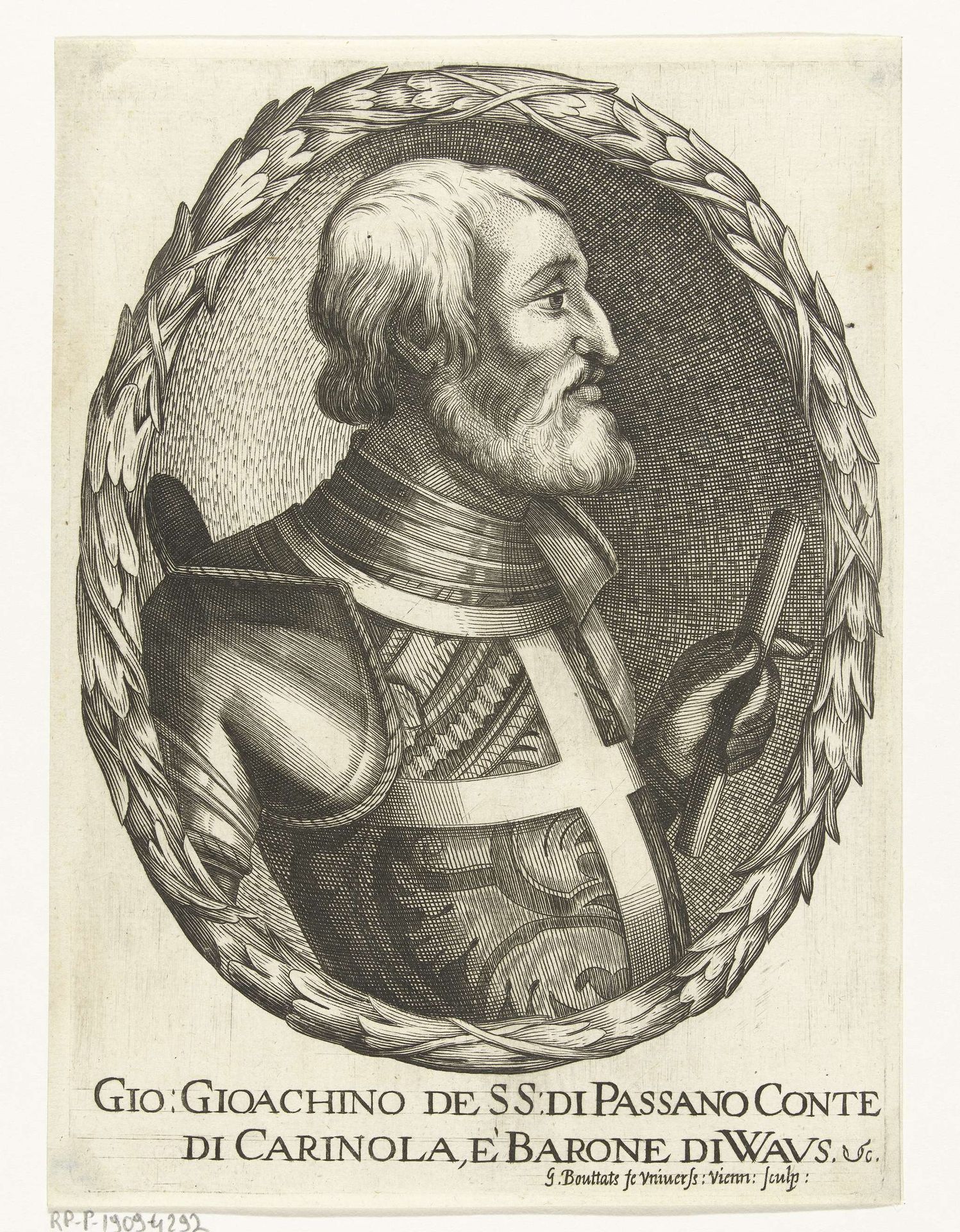 Portret van Giovanni Gioacchino di Passano by Gerard Bouttats