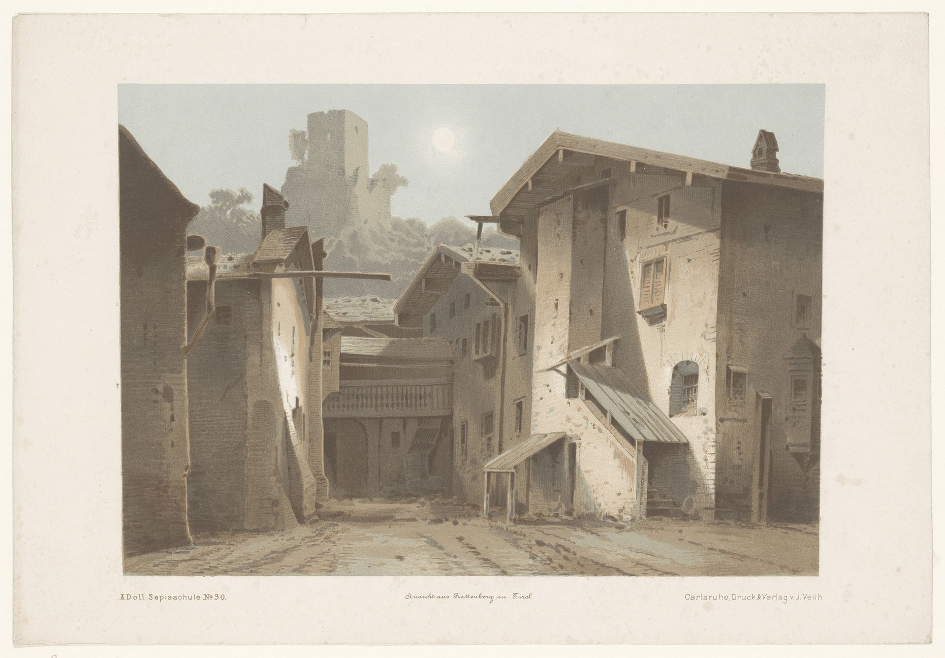 Gezicht op Rattenberg in Tirol by Anonymous