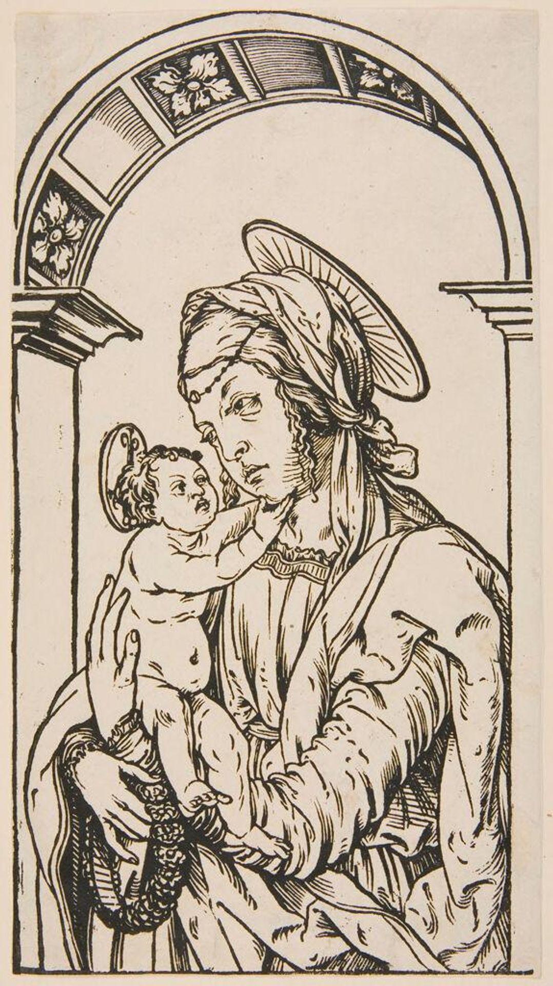 Madonna and Child under an Arch by Hans Burgkmair