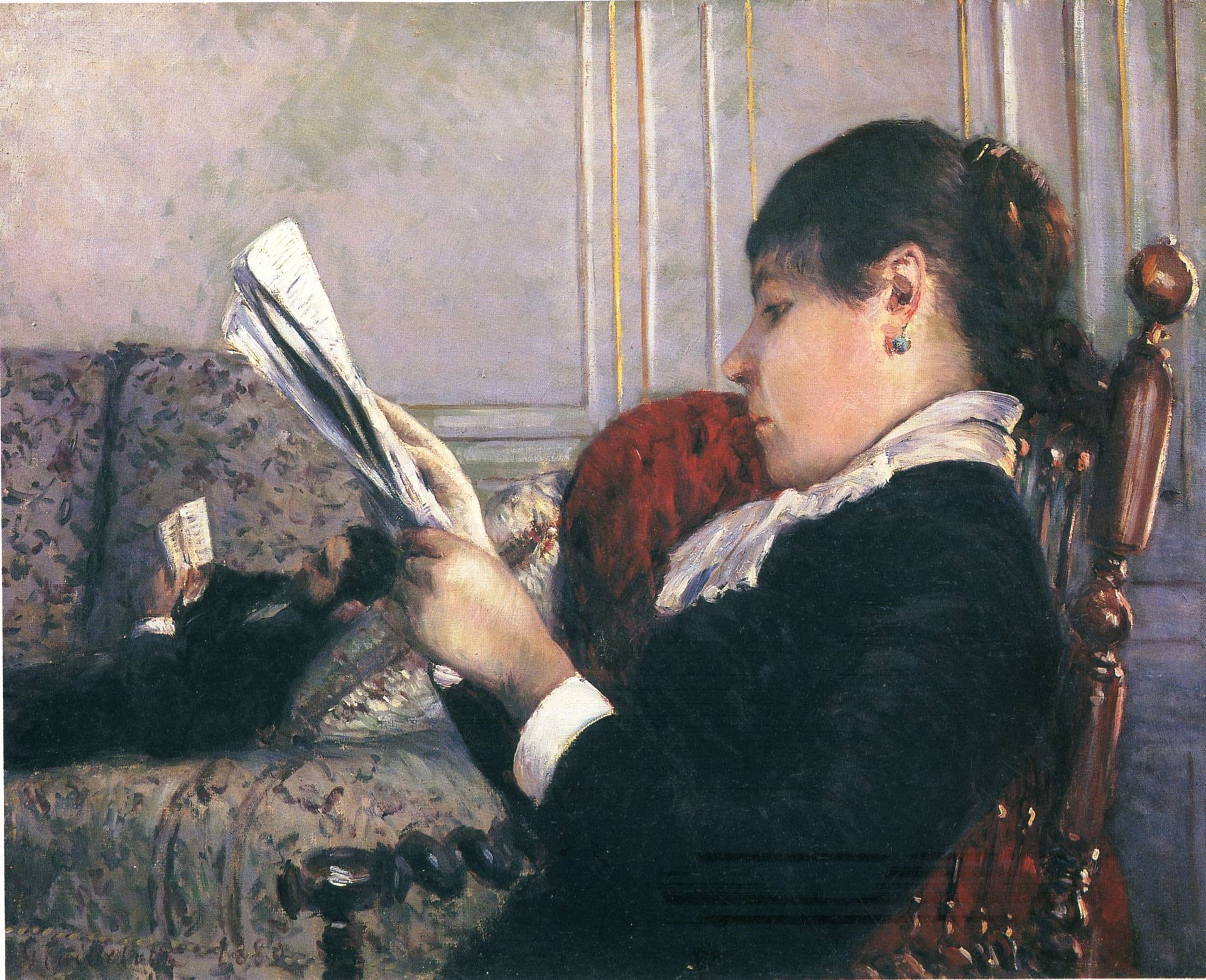 Interior, Woman Reading by Gustave Caillebotte