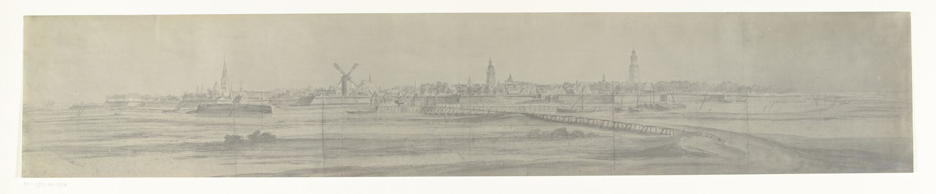Gezicht op Zutphen, 1672 by frères Moreau