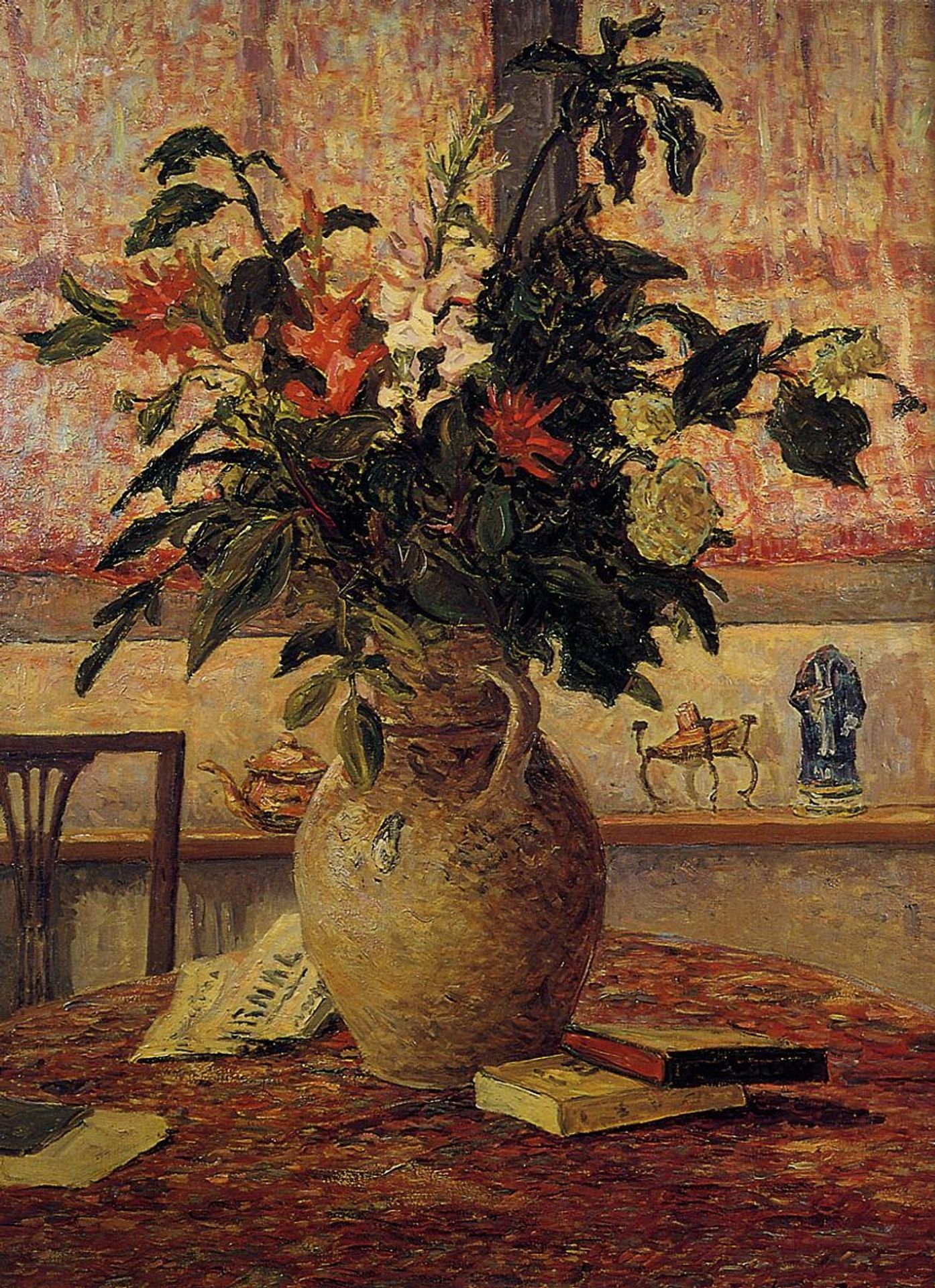 A Bouquet of Flowers in Front of a Window by Maxime Maufra