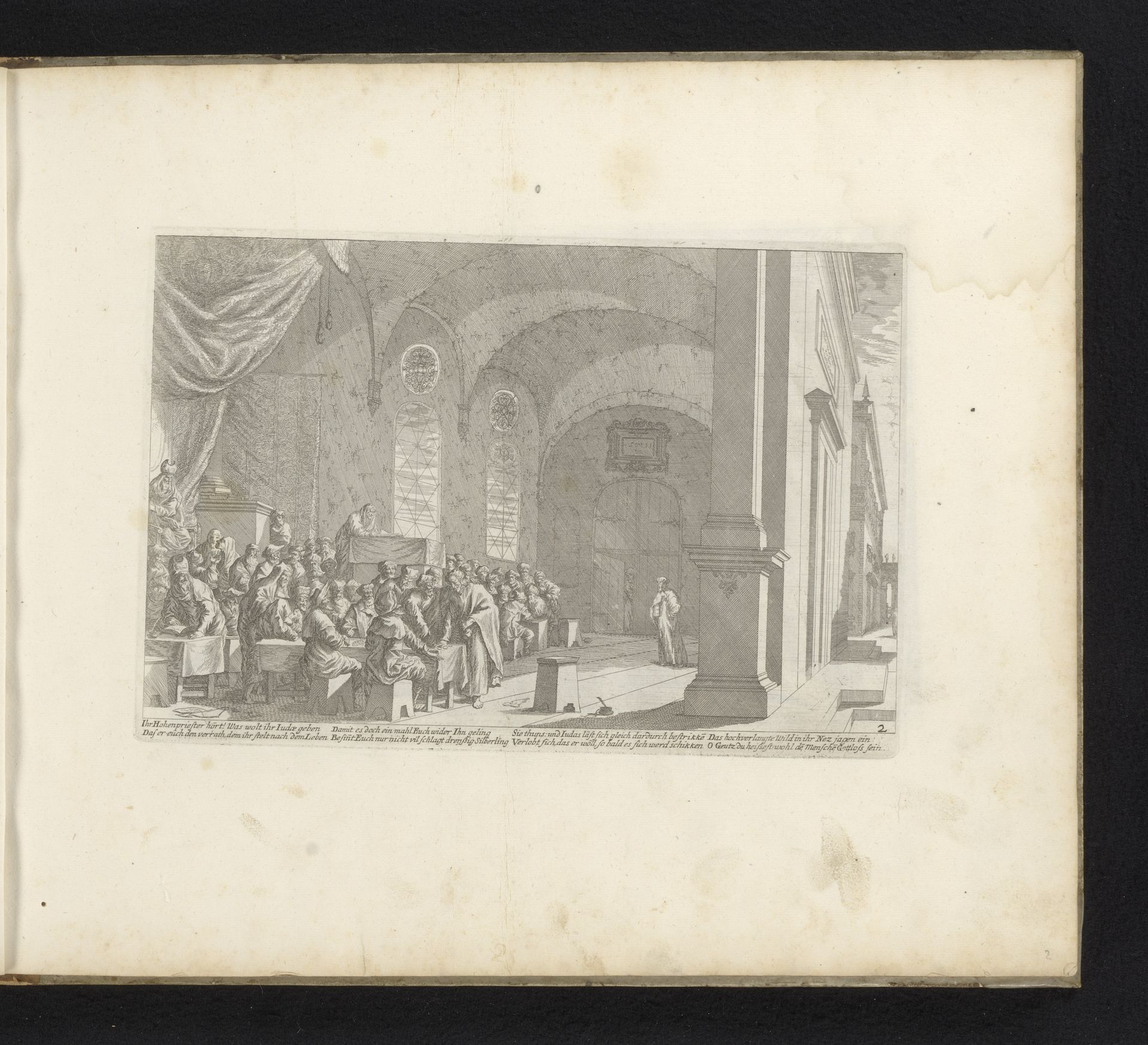Judas bij de hogepriesters by Melchior Küsel