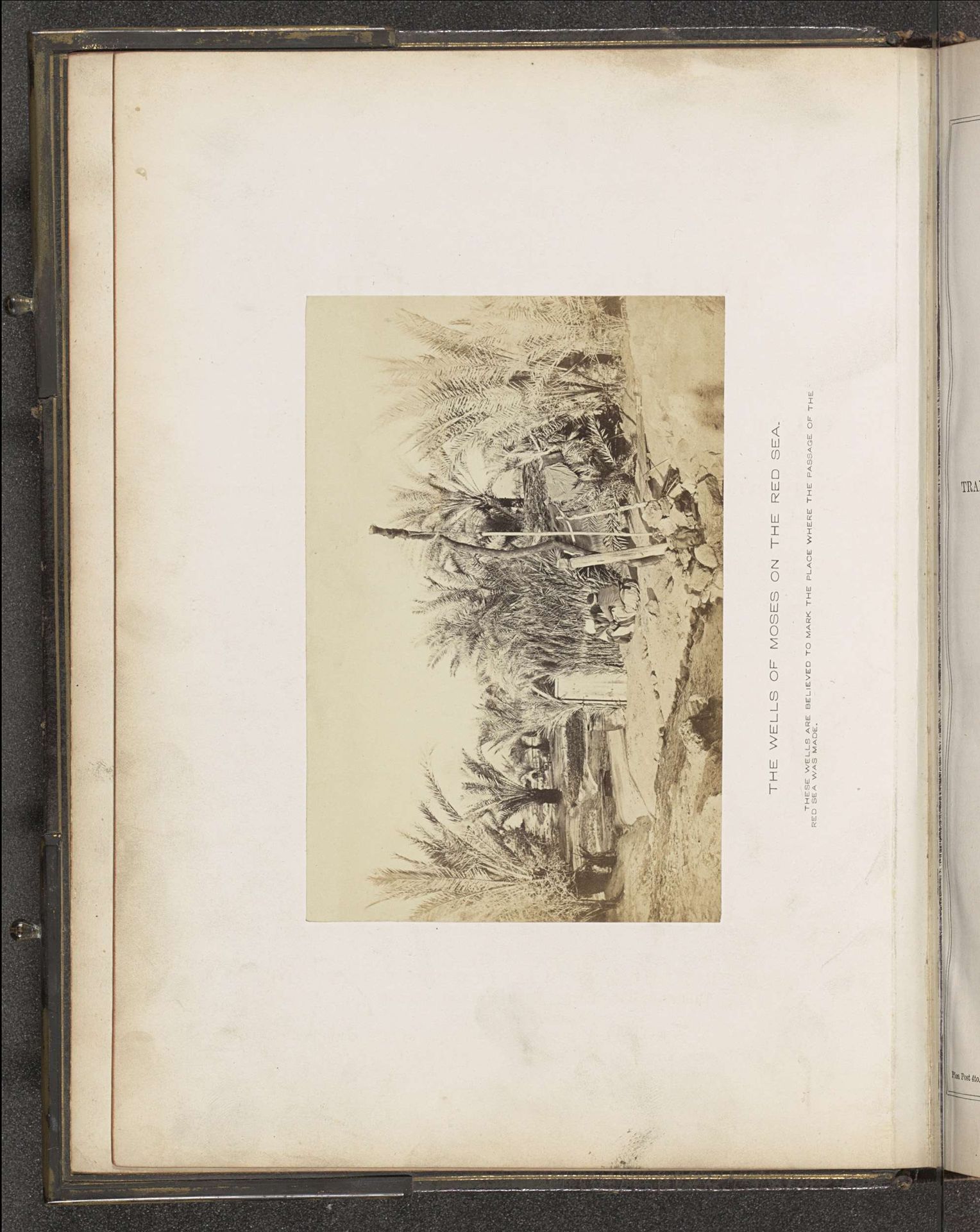 Gezicht op een bron in de woestijn bij de Rode zee by Francis Frith