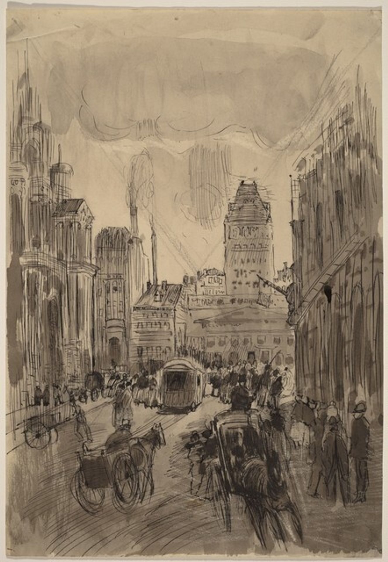 Street Scene, Carriages by John Marin