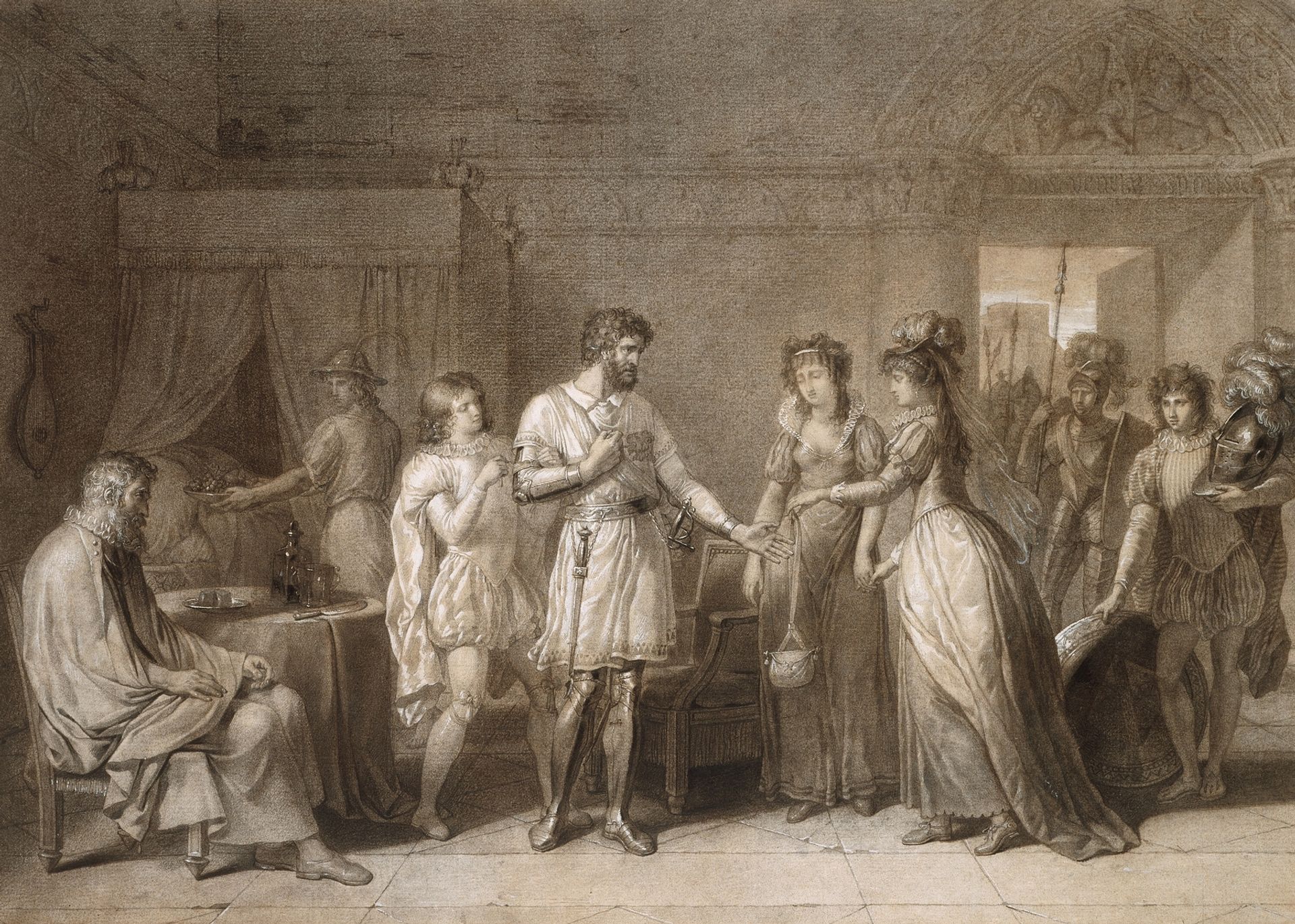 Bayard Refusing the Presents of His Hostess, in Brescia by Anne-Louis Girodet