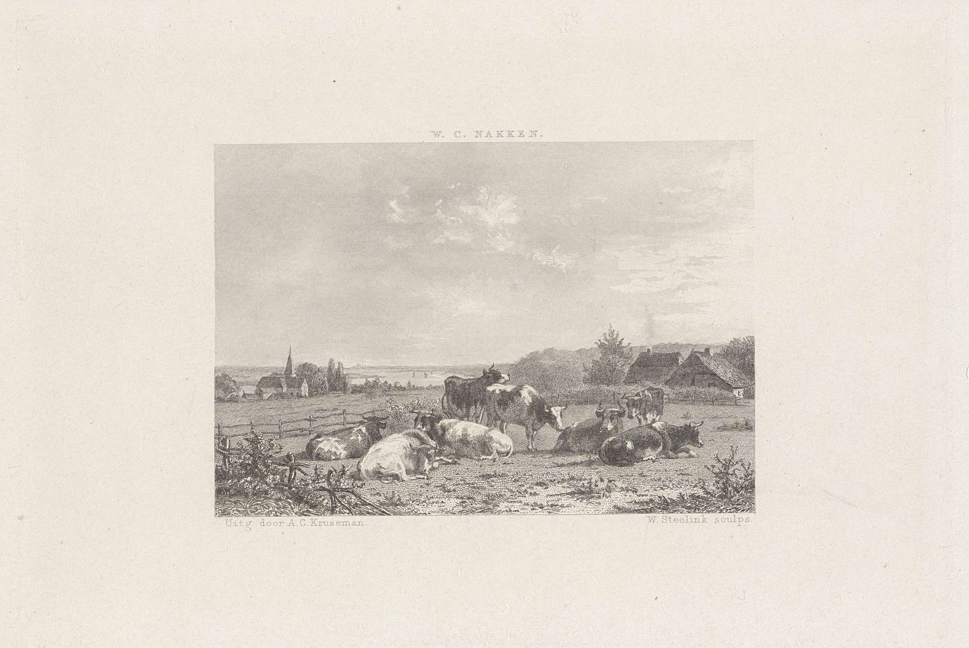 Weiland met koeien by Willem (I) Steelink