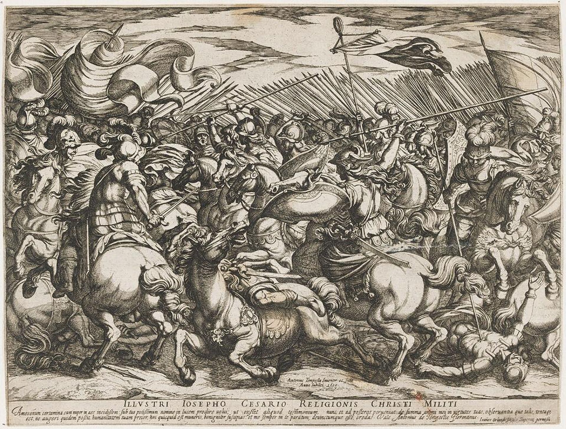 Battle of the Greeks and Amazons by Antonio Tempesta